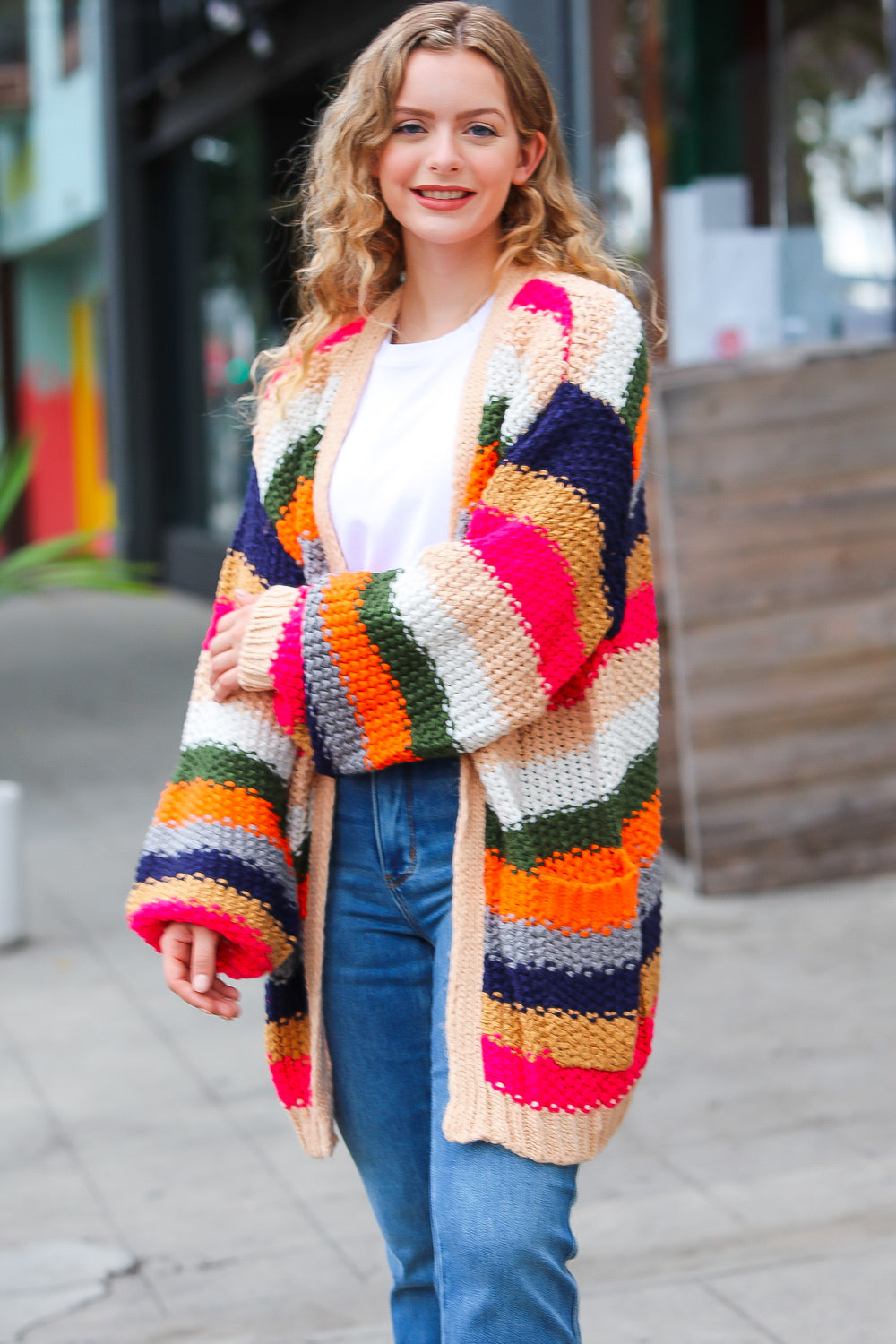 True Colors Crochet Chunky Oversized Cardigan