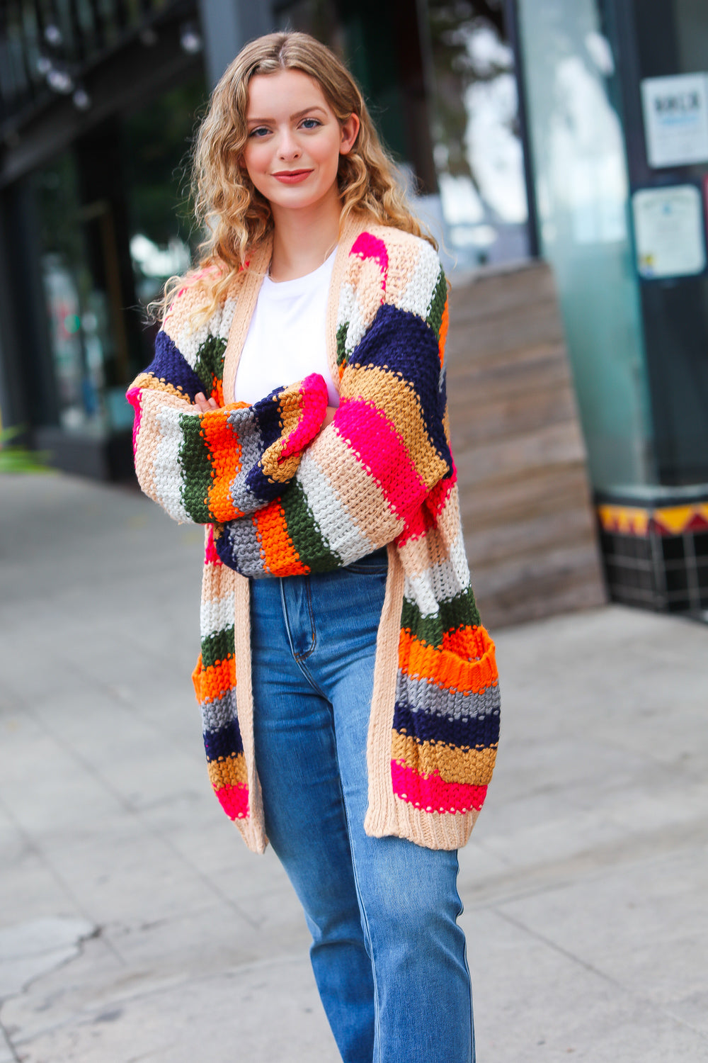True Colors Crochet Chunky Oversized Cardigan