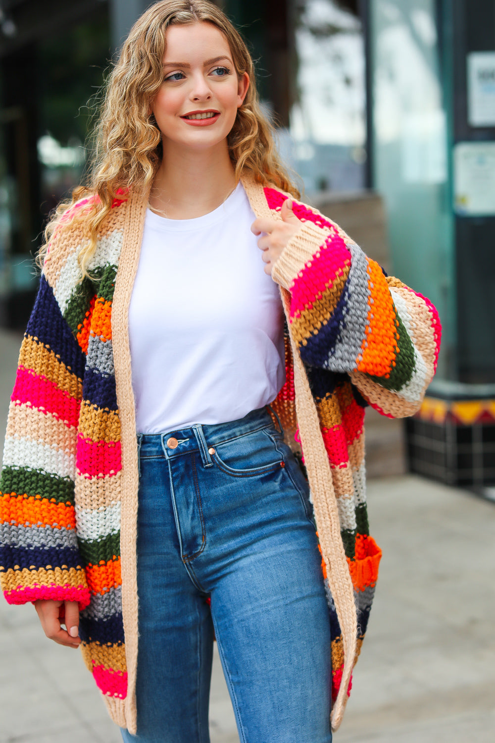 True Colors Crochet Chunky Oversized Cardigan