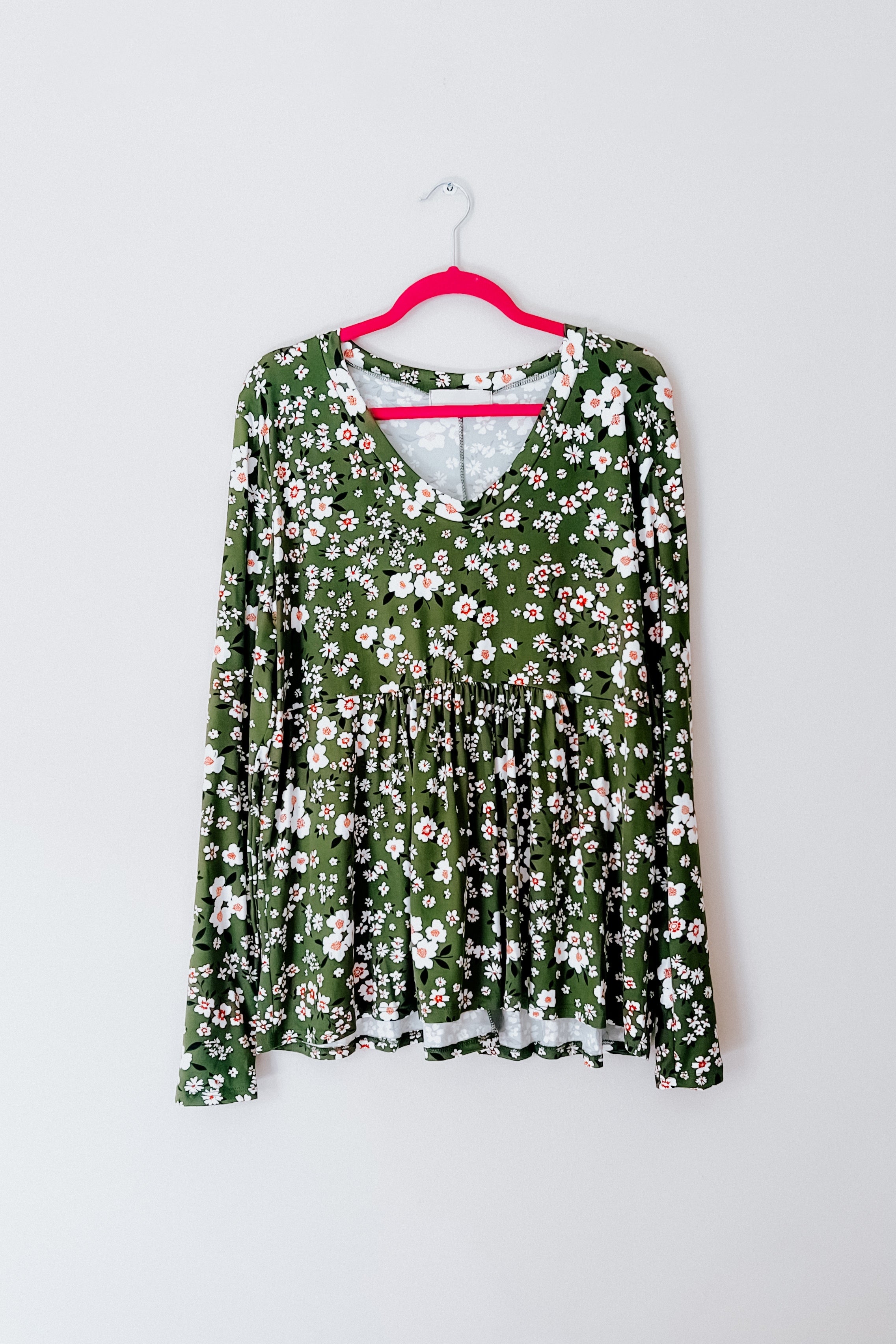 Picking Daisies Floral Print Babydoll Top