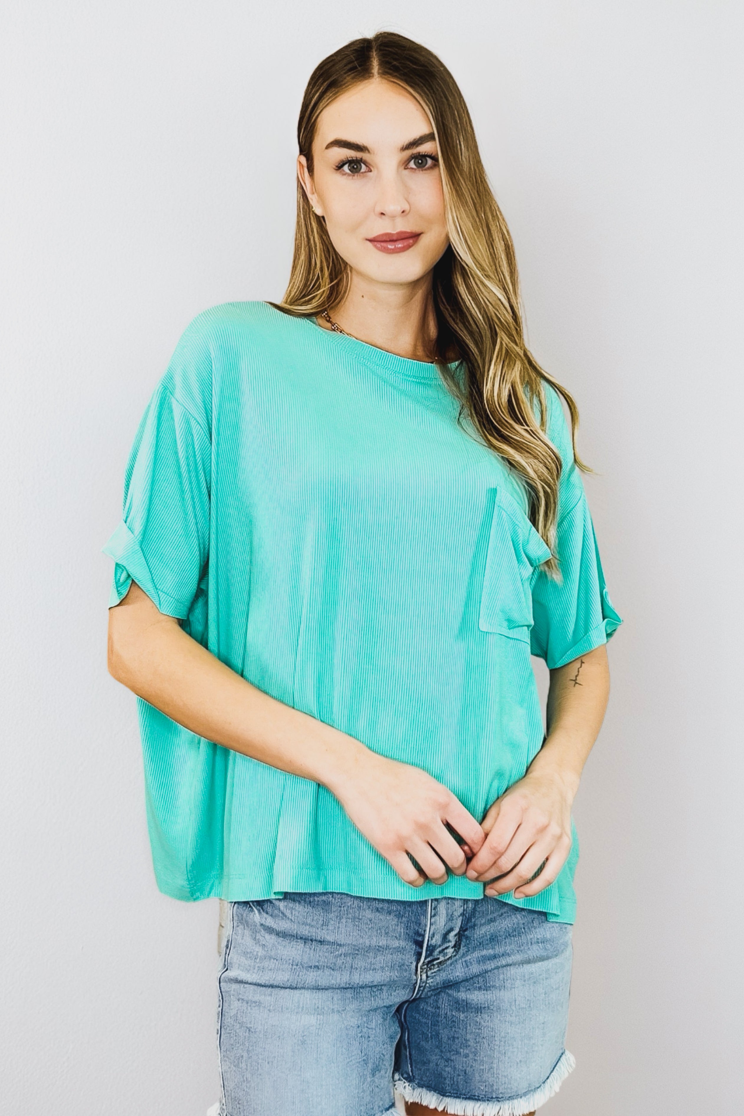 Bare Necessitee Relaxed Tee • Mint