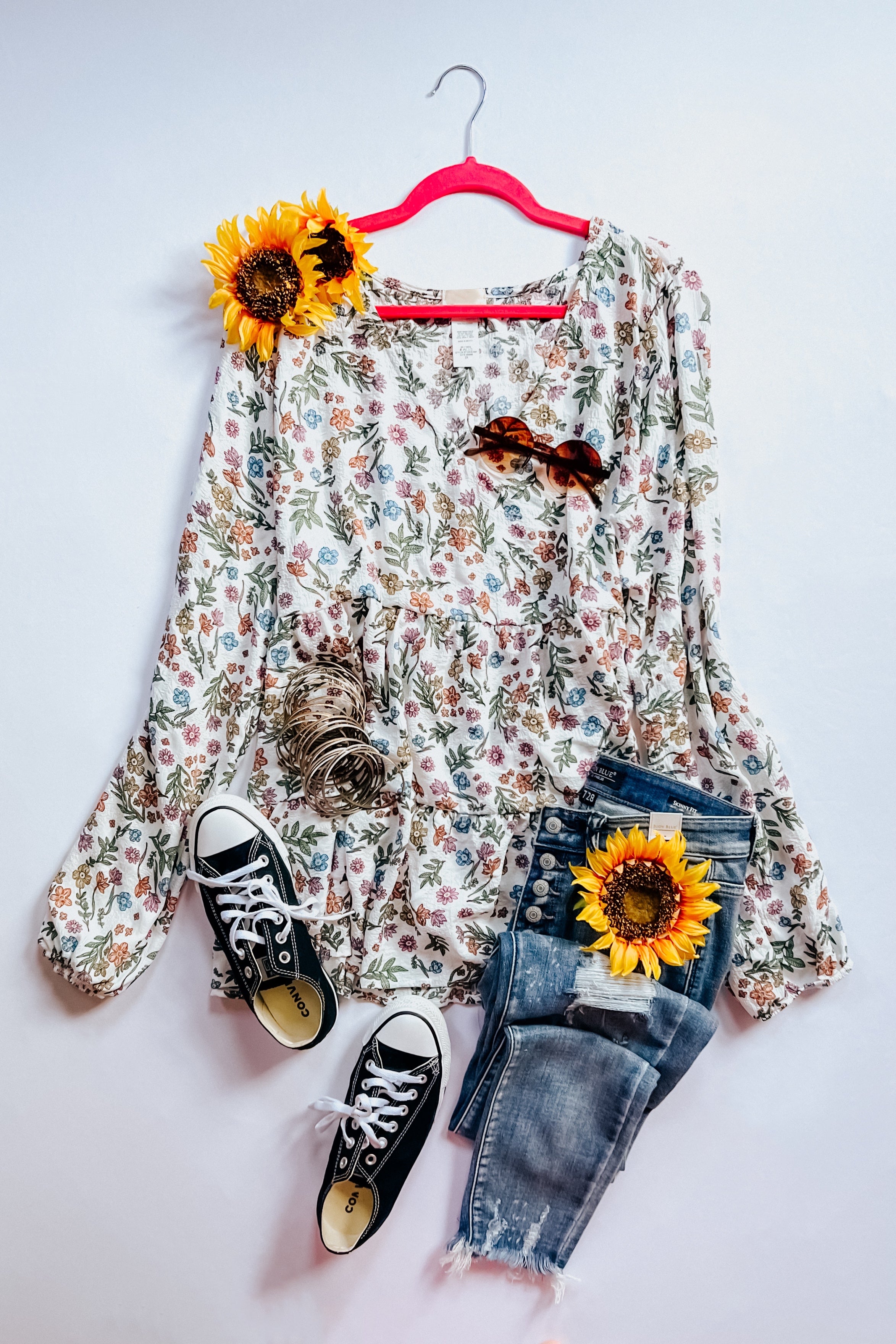 I Think I Can V-Neck Floral Top