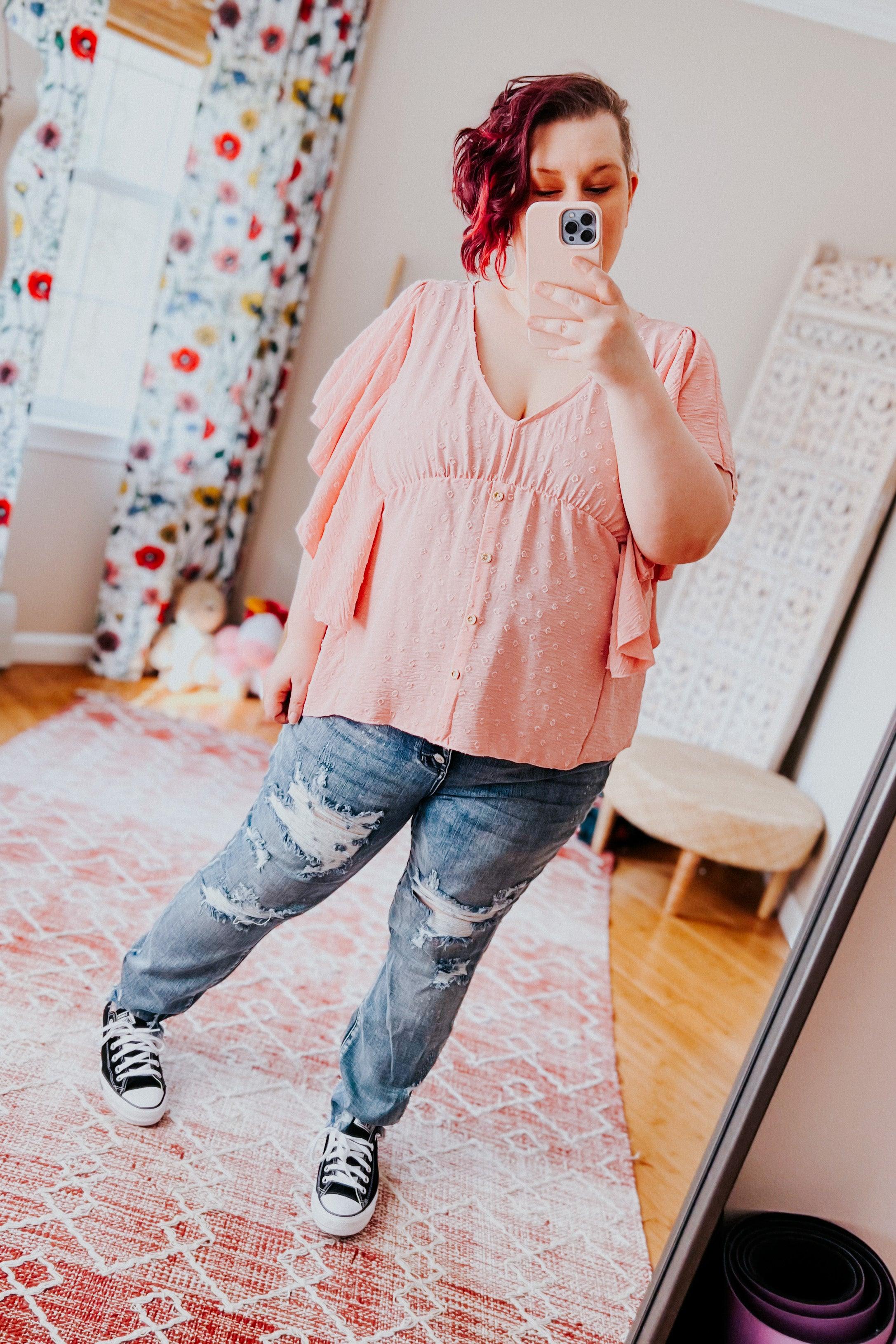 Big Love Swiss Dot Woven Top - Atomic Wildflower