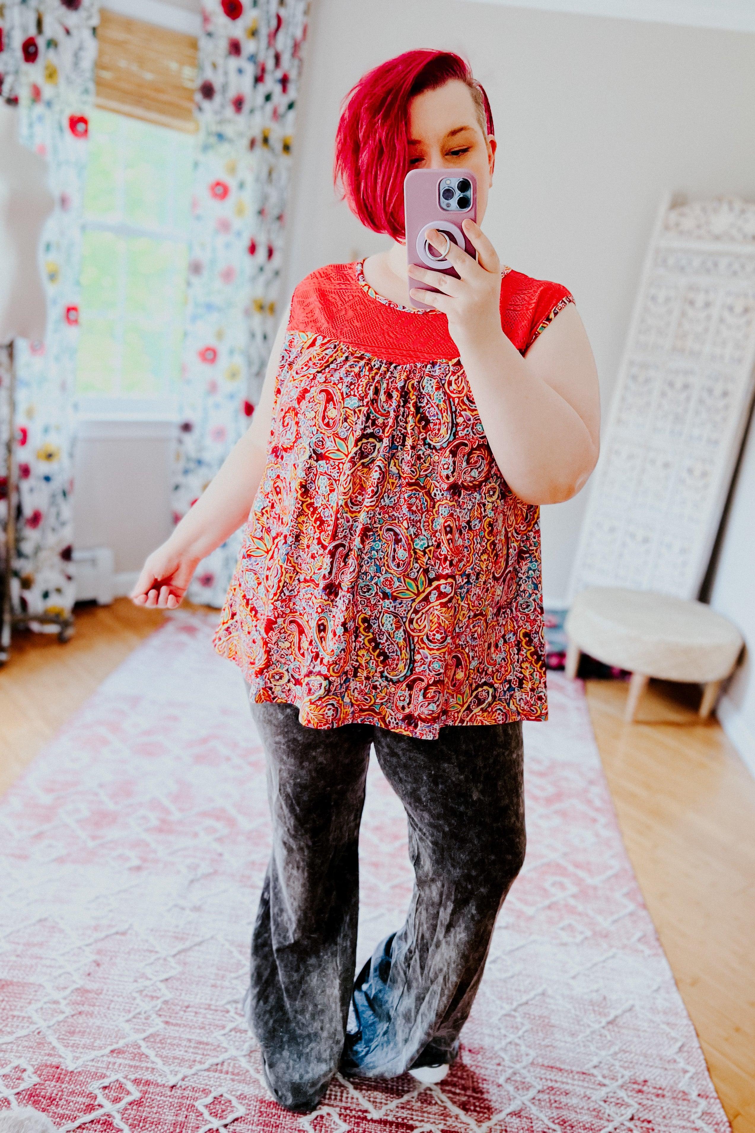 Plenty Of Love Paisley Print Tank Top - Atomic Wildflower