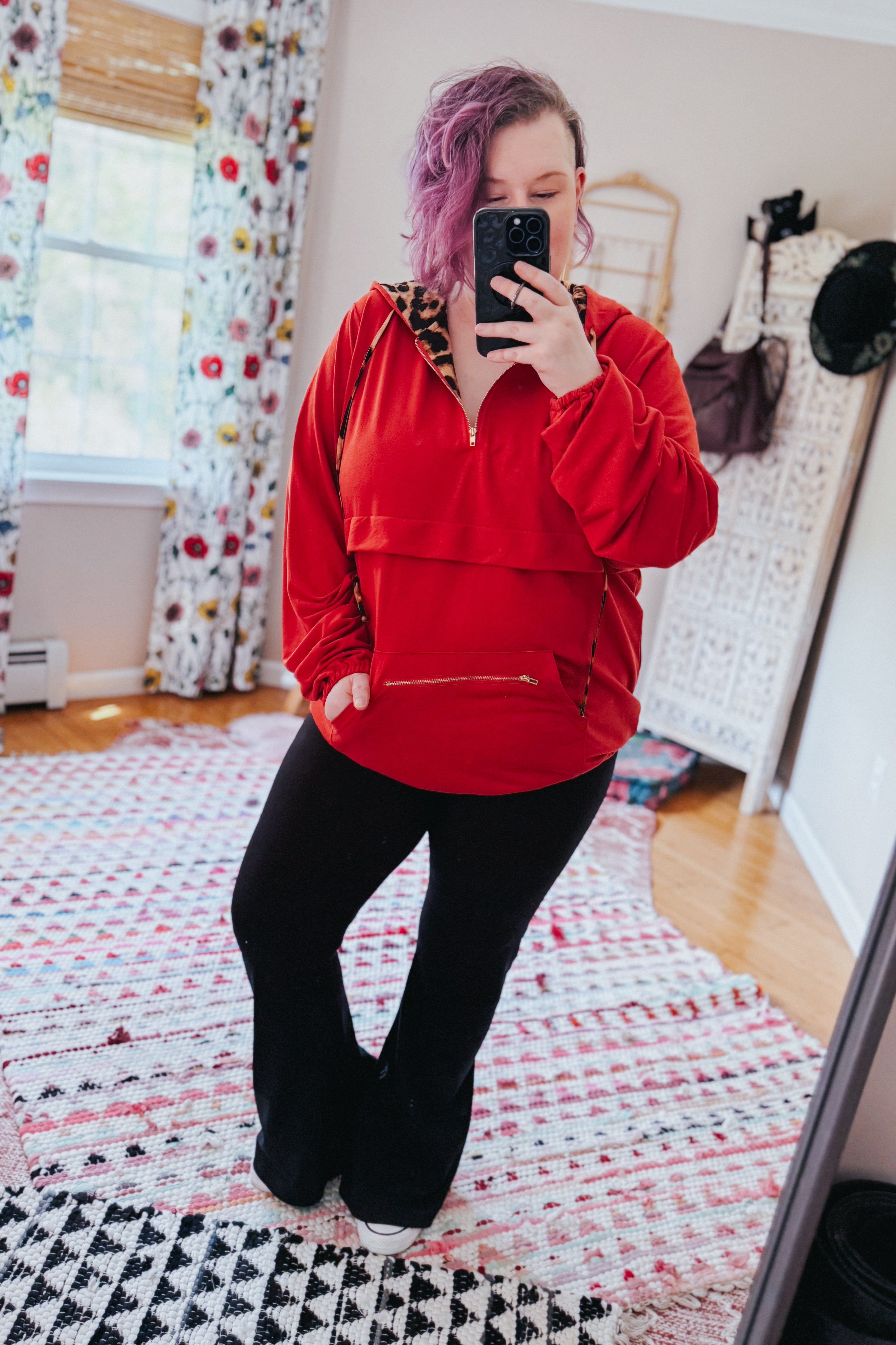 Bold Moves Peekaboo Leopard Pullover