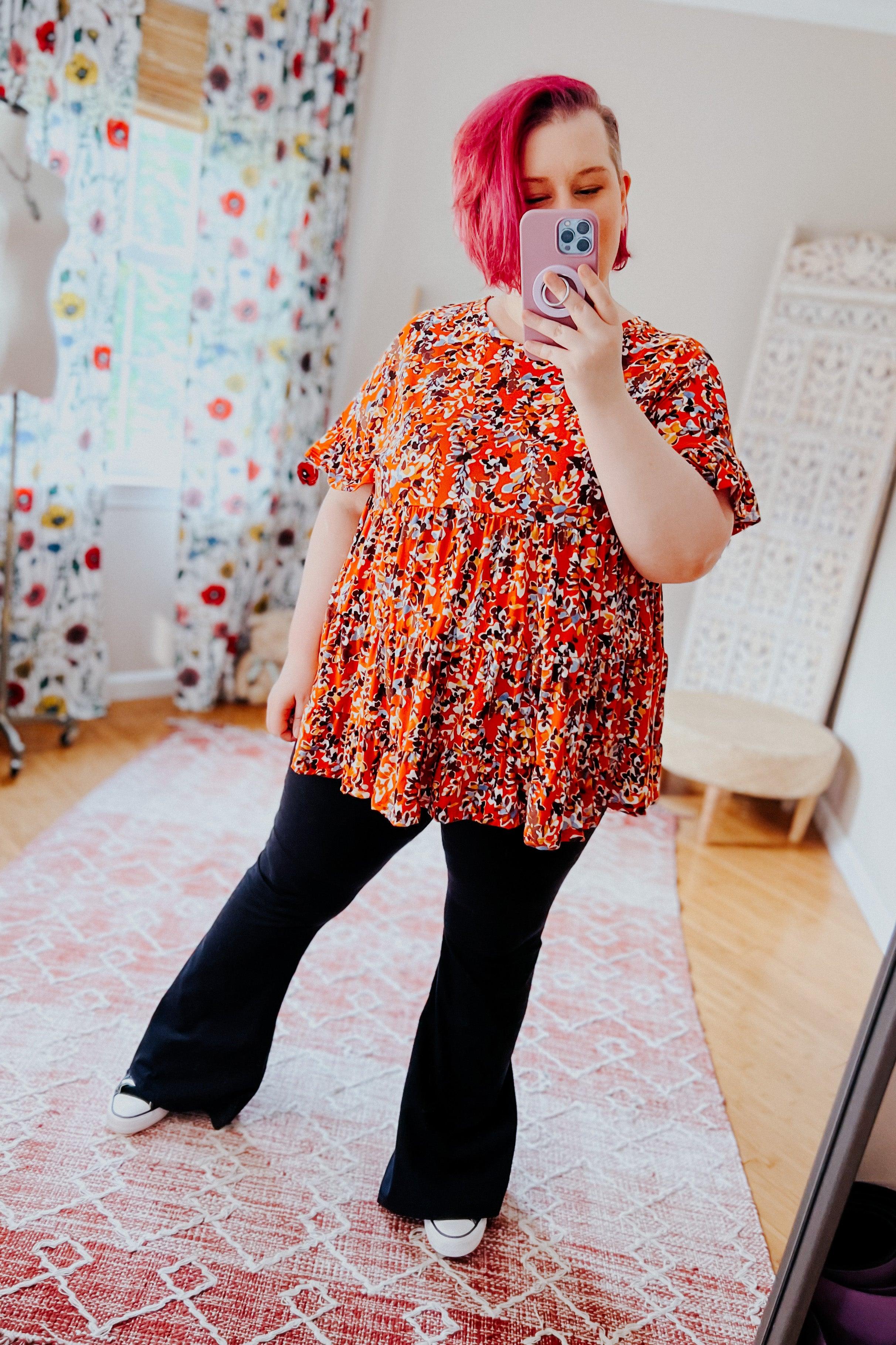 Beautiful World Tiered Swing Top • Rust - Atomic Wildflower