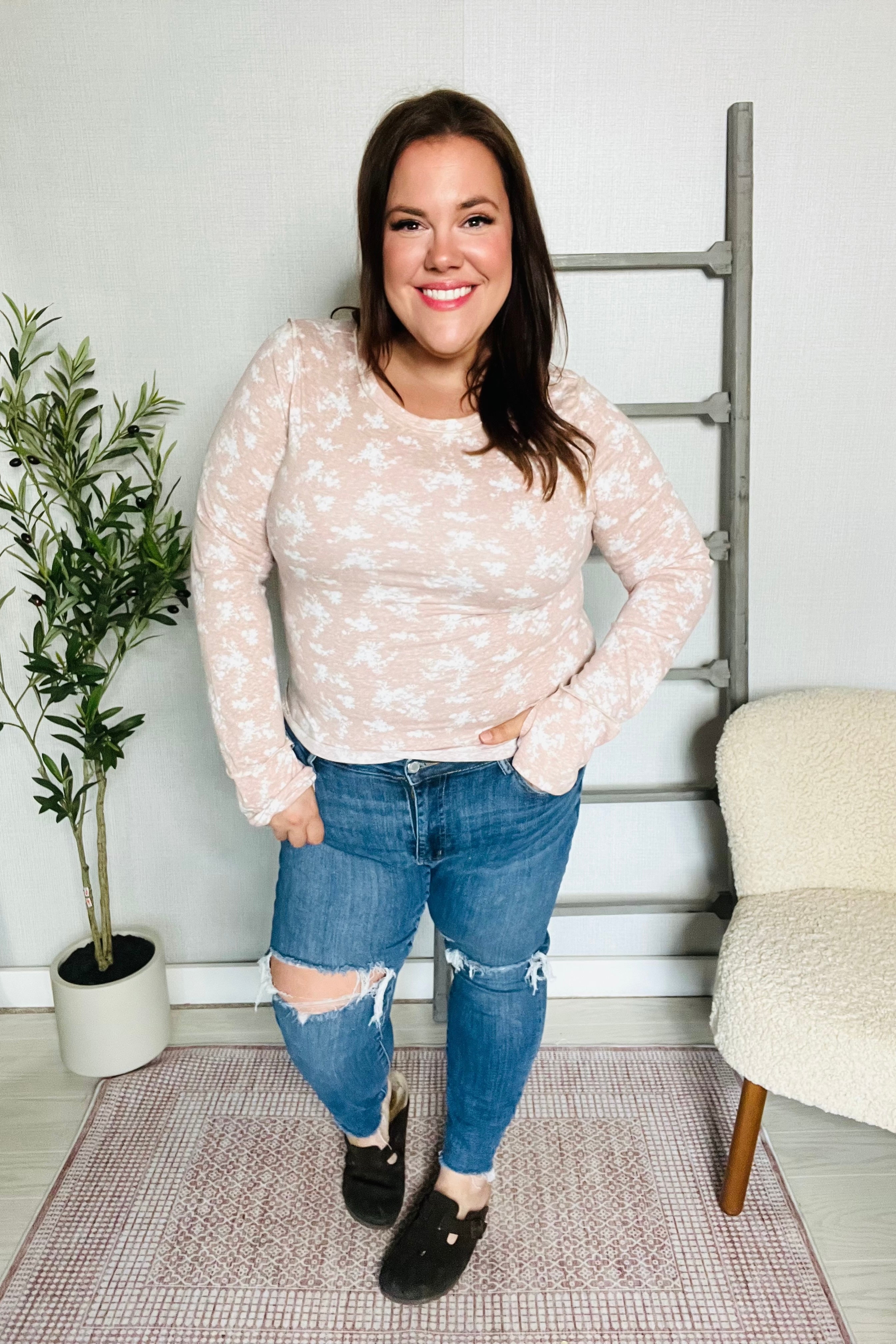 Blushing & Blooming Long Sleeve Tee
