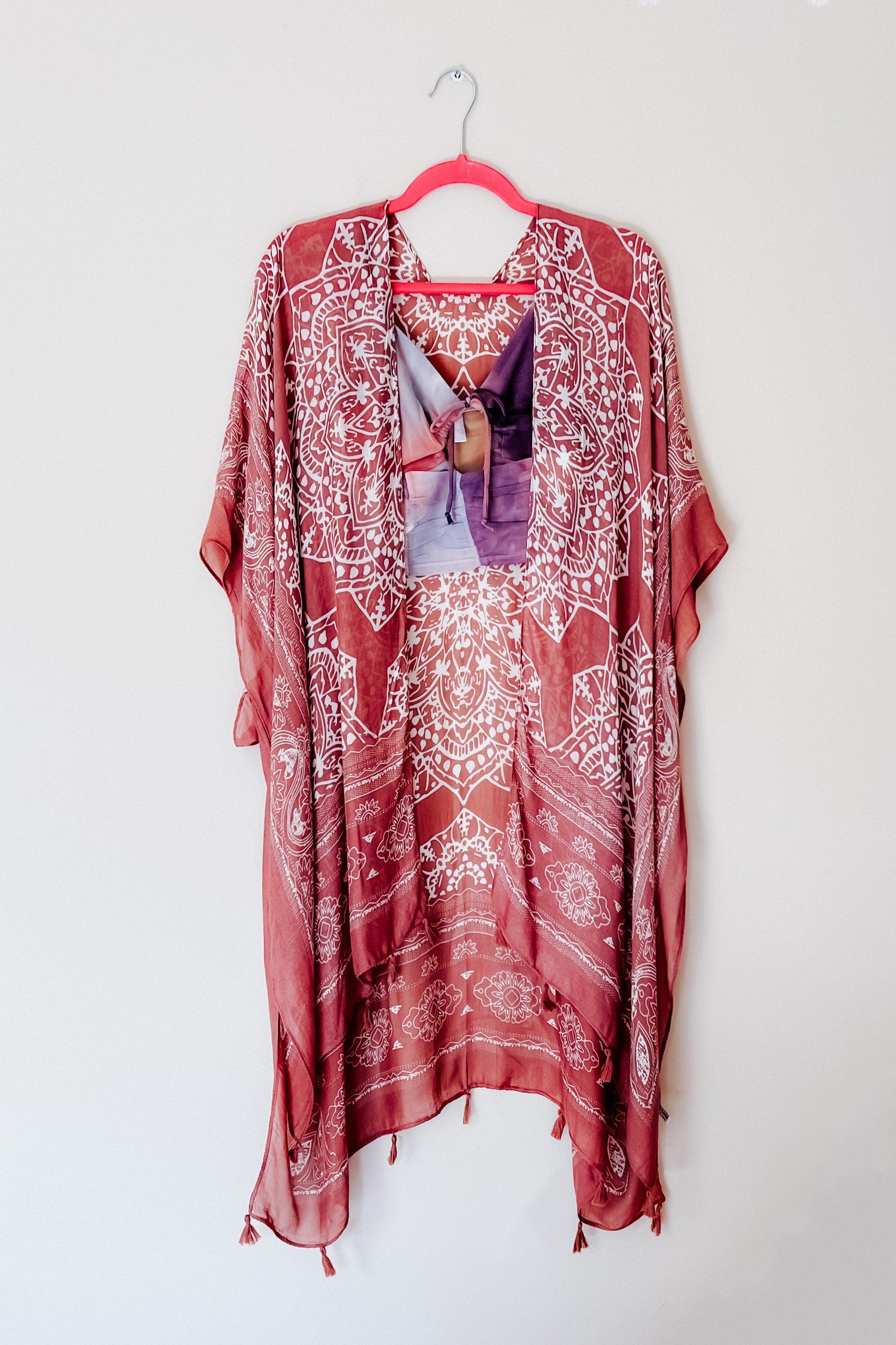 Took My Love Tassel Kimono • Rose - Atomic Wildflower