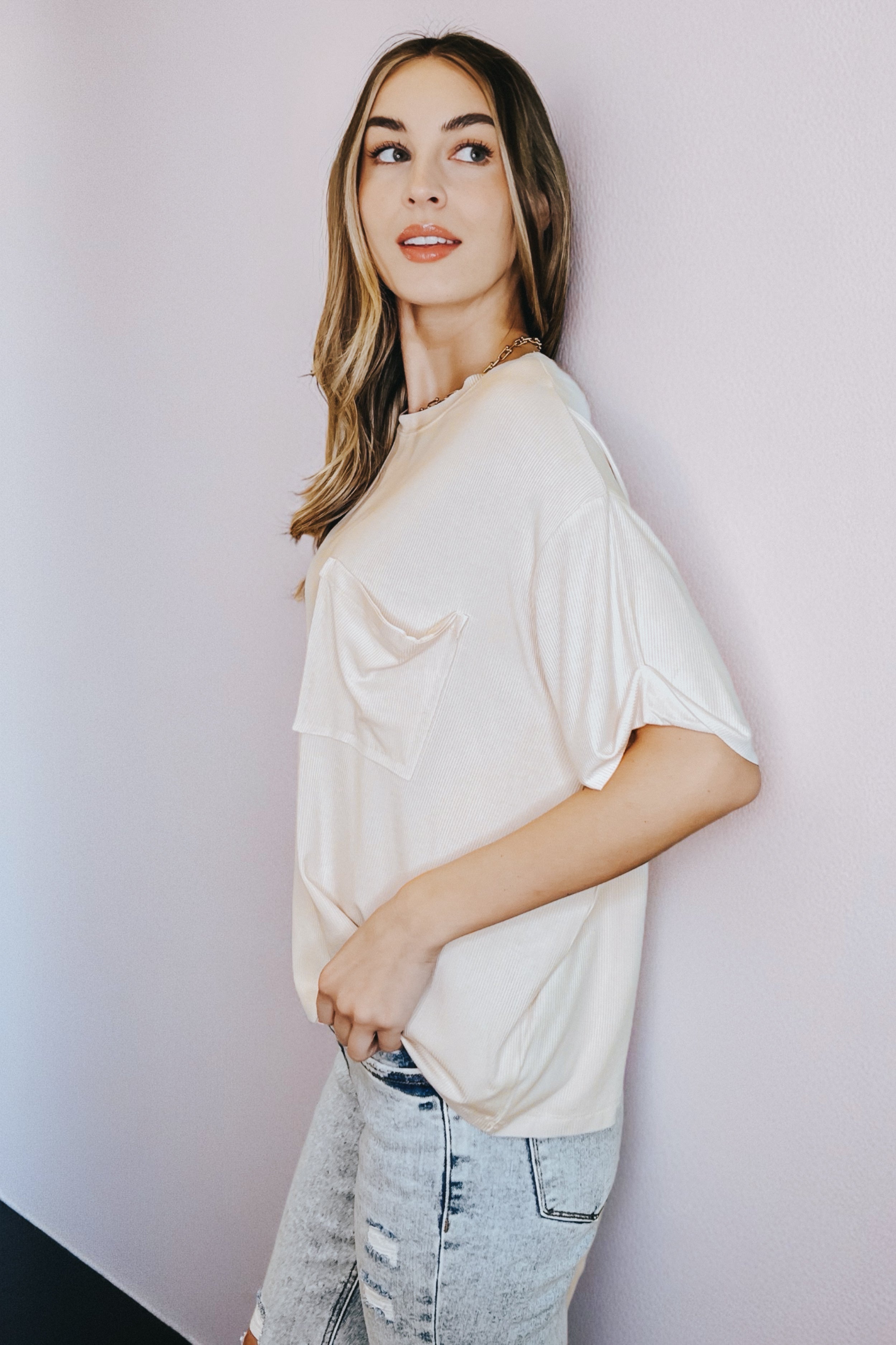 Bare Necessitee Relaxed Tee • Sand Beige