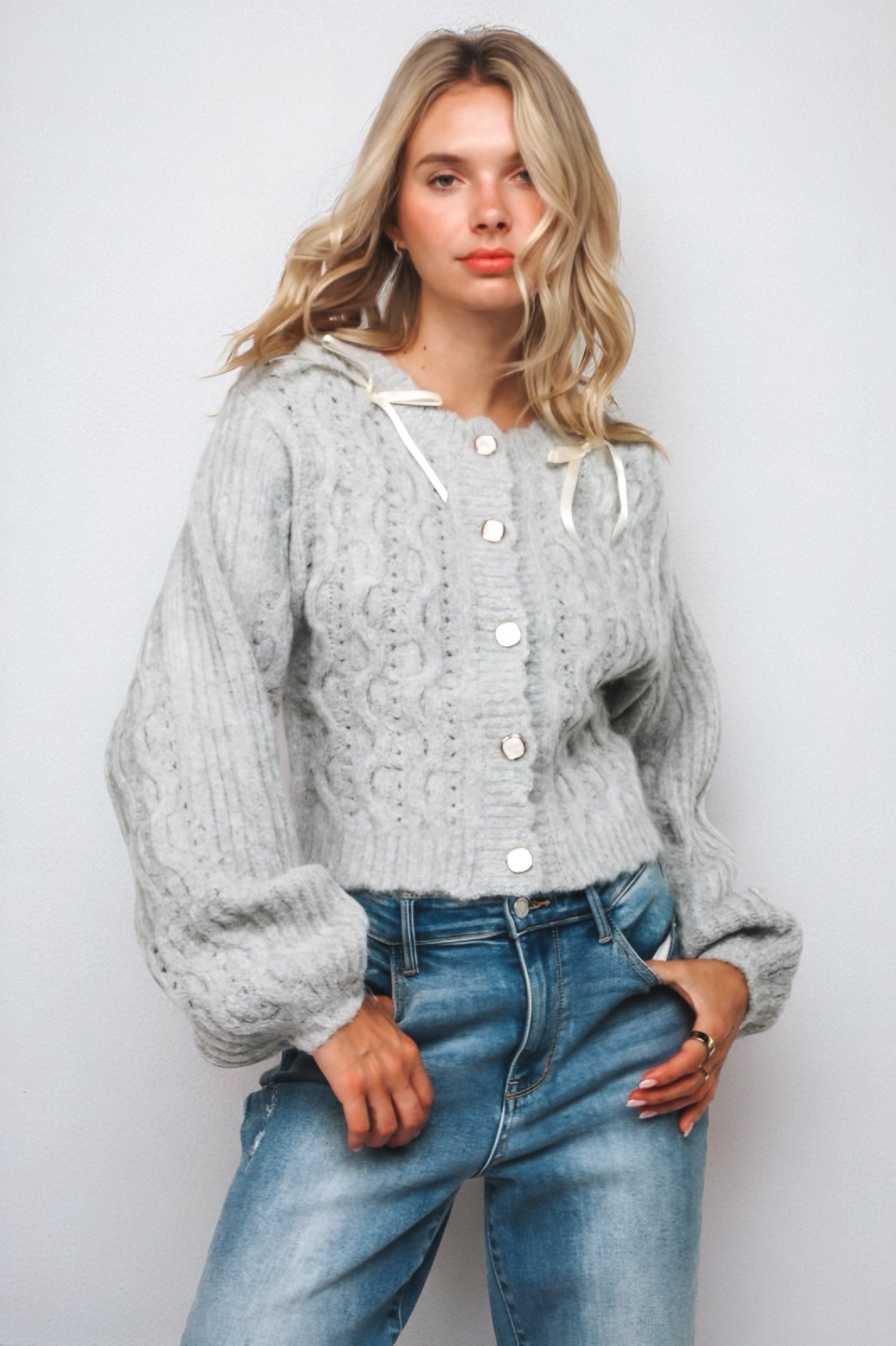 Winter Belle Button Down Sweater