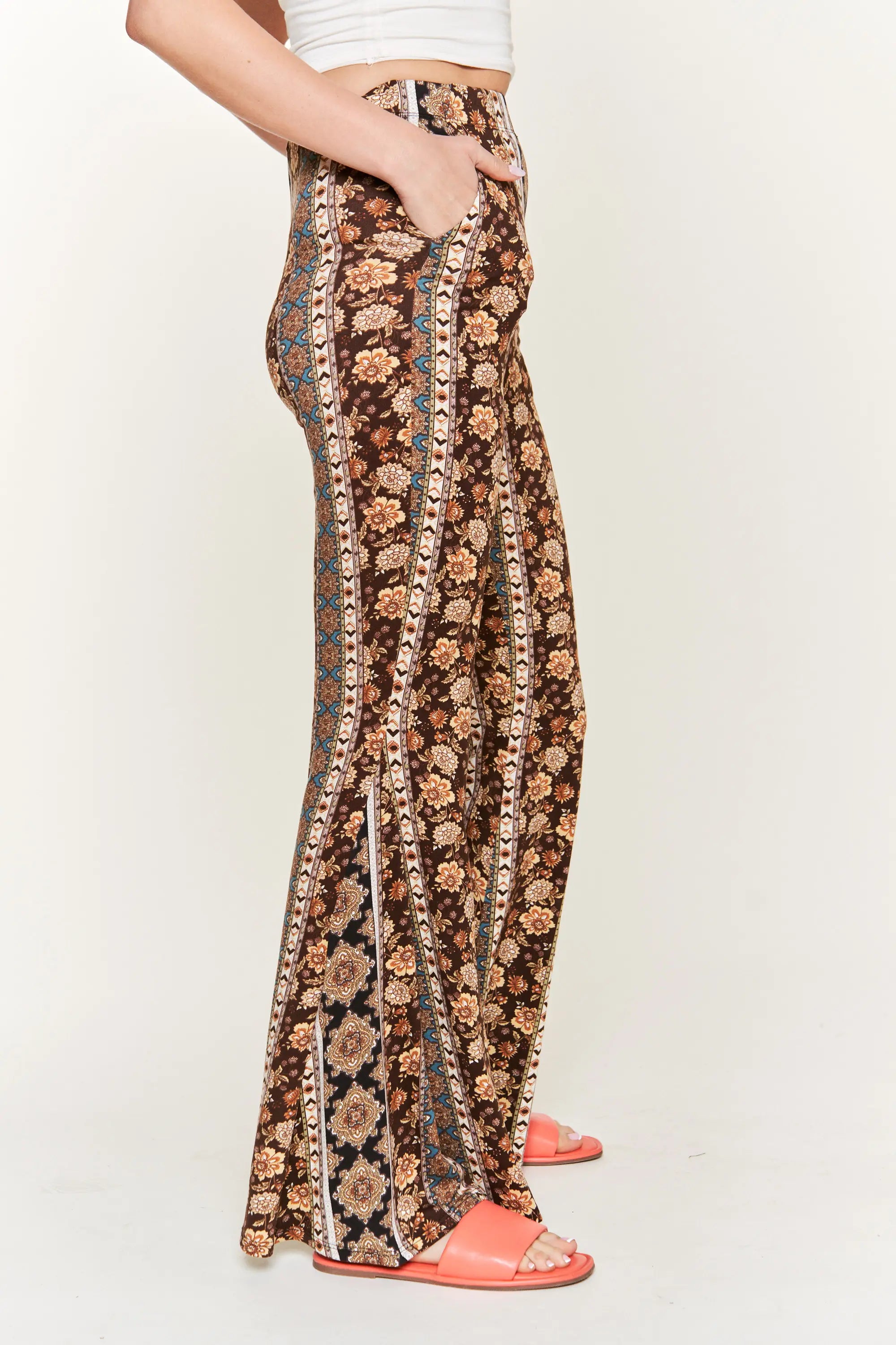 Blossom Bliss Flared Pants - Atomic Wildflower