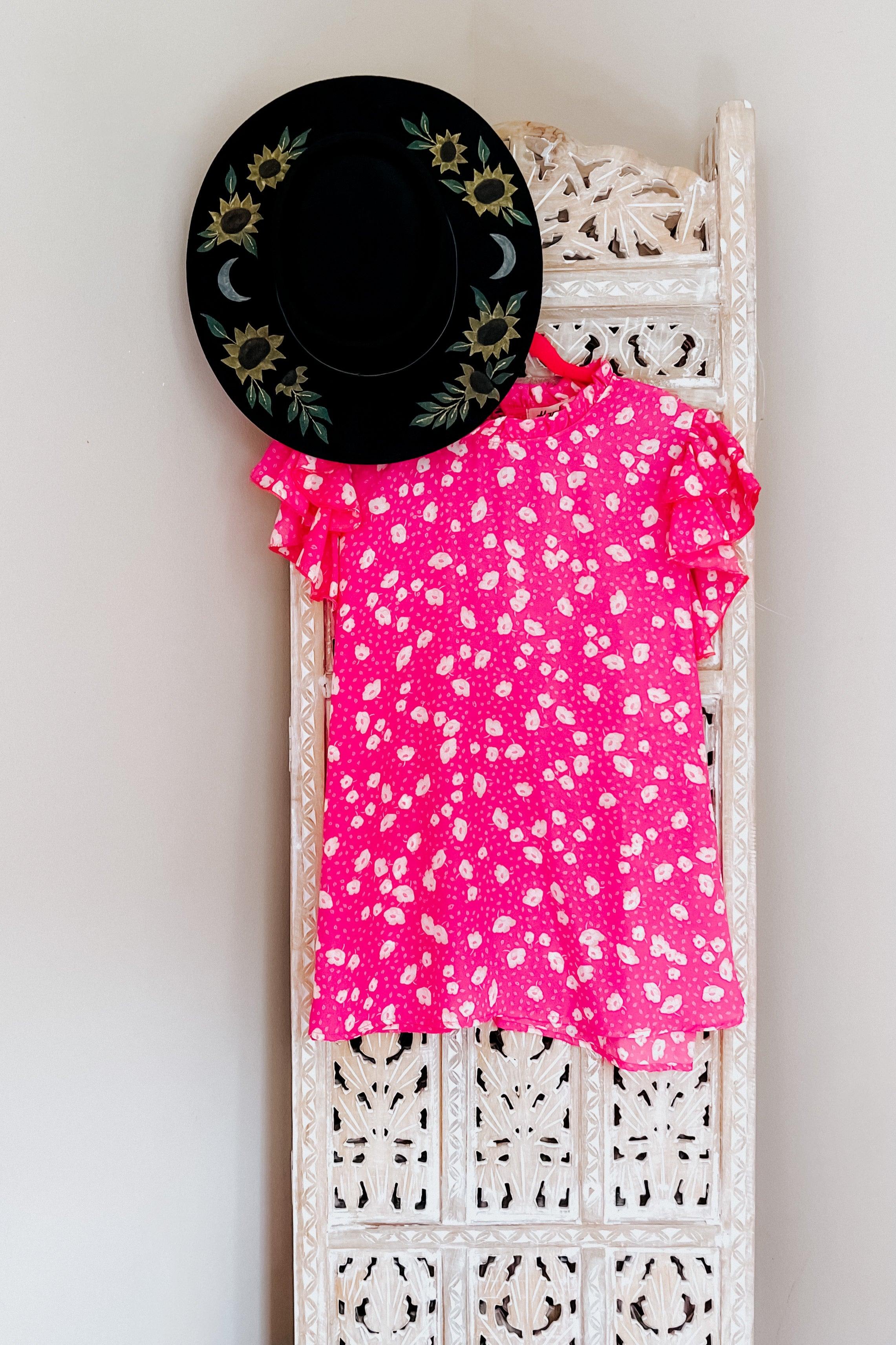 Everything’s Rosie Double Flutter Sleeve Top - Atomic Wildflower