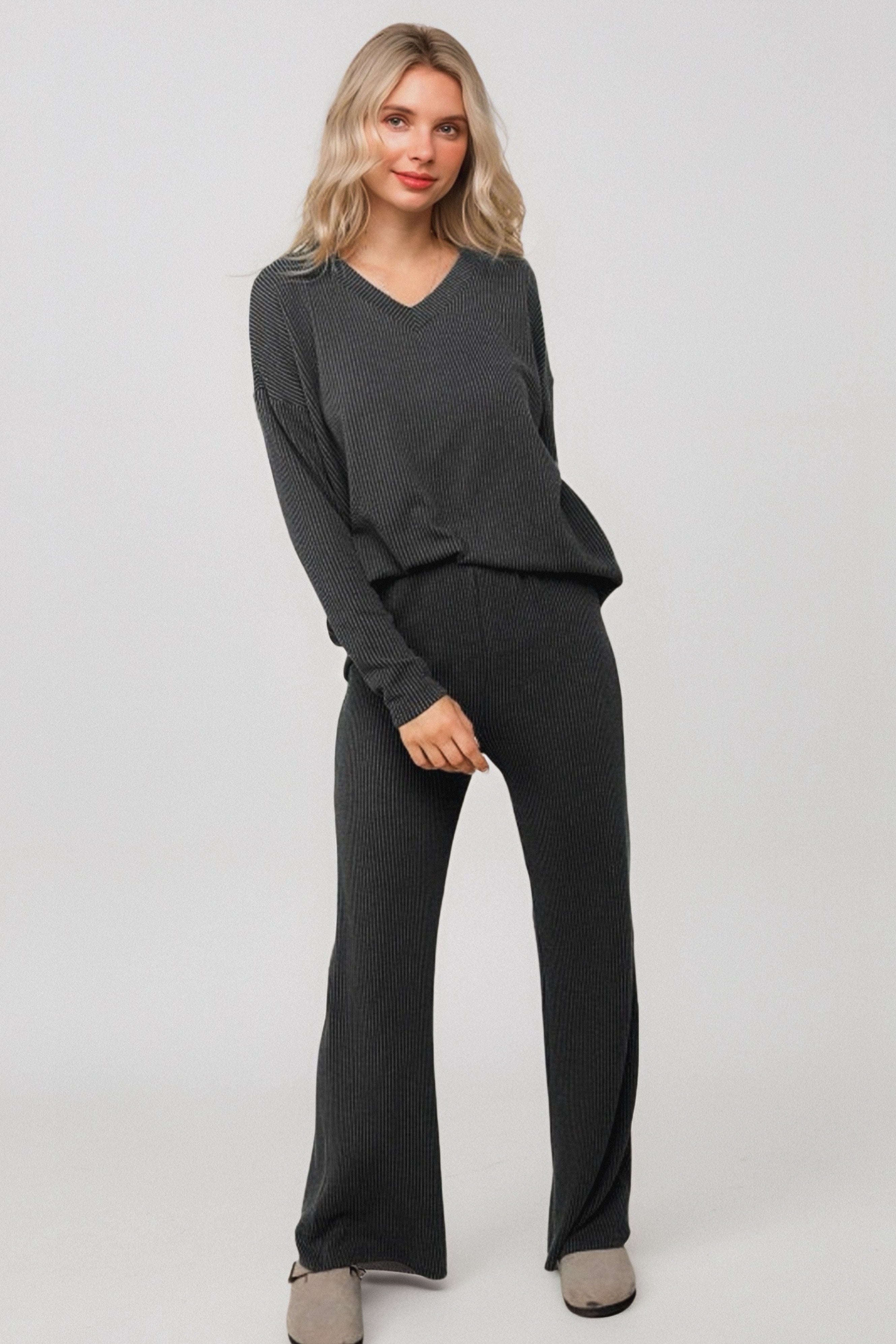 Cozy on Main Sweater Set • Charcoal