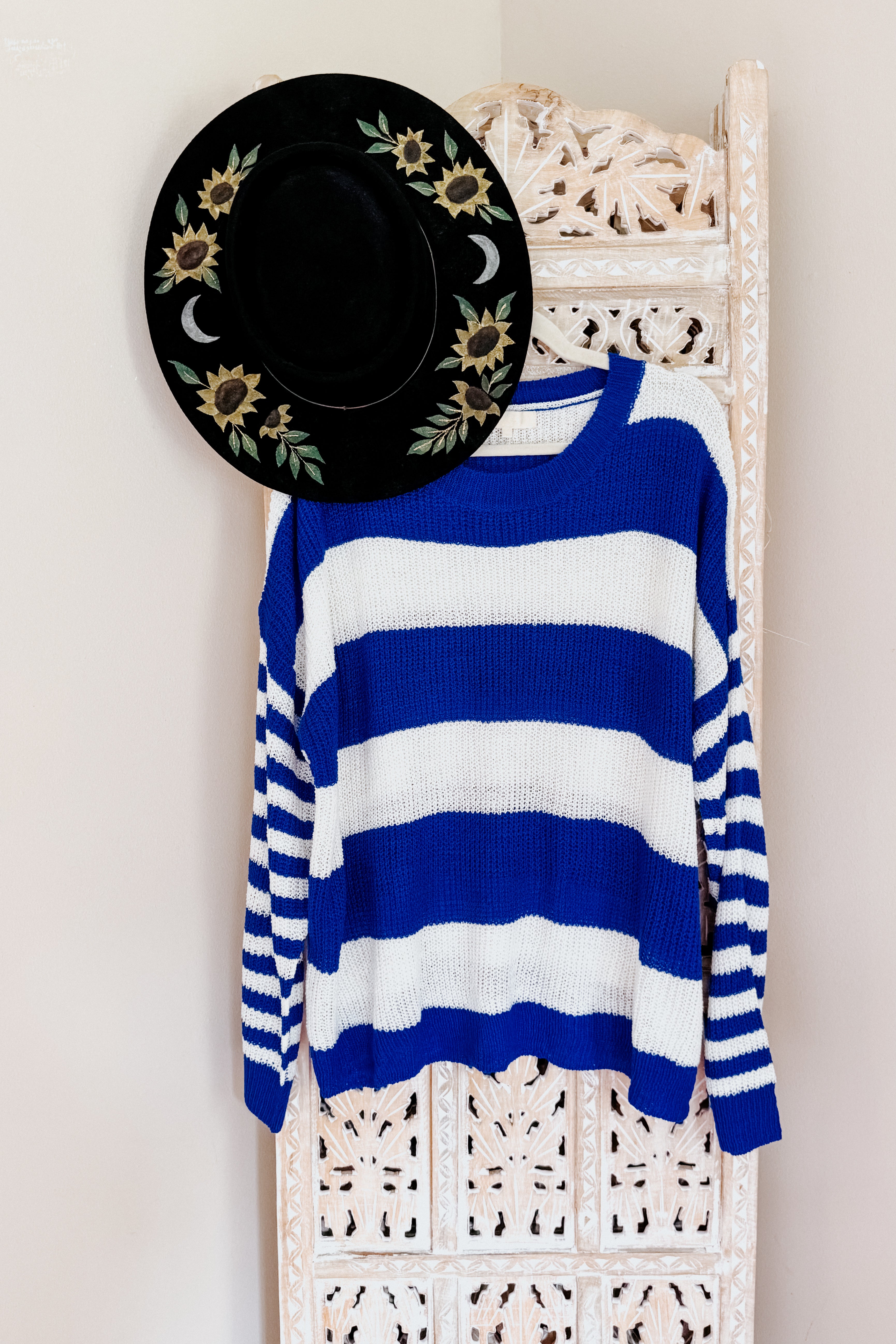 Casual Chaos Drop Shoulder Sweater • Royal Blue