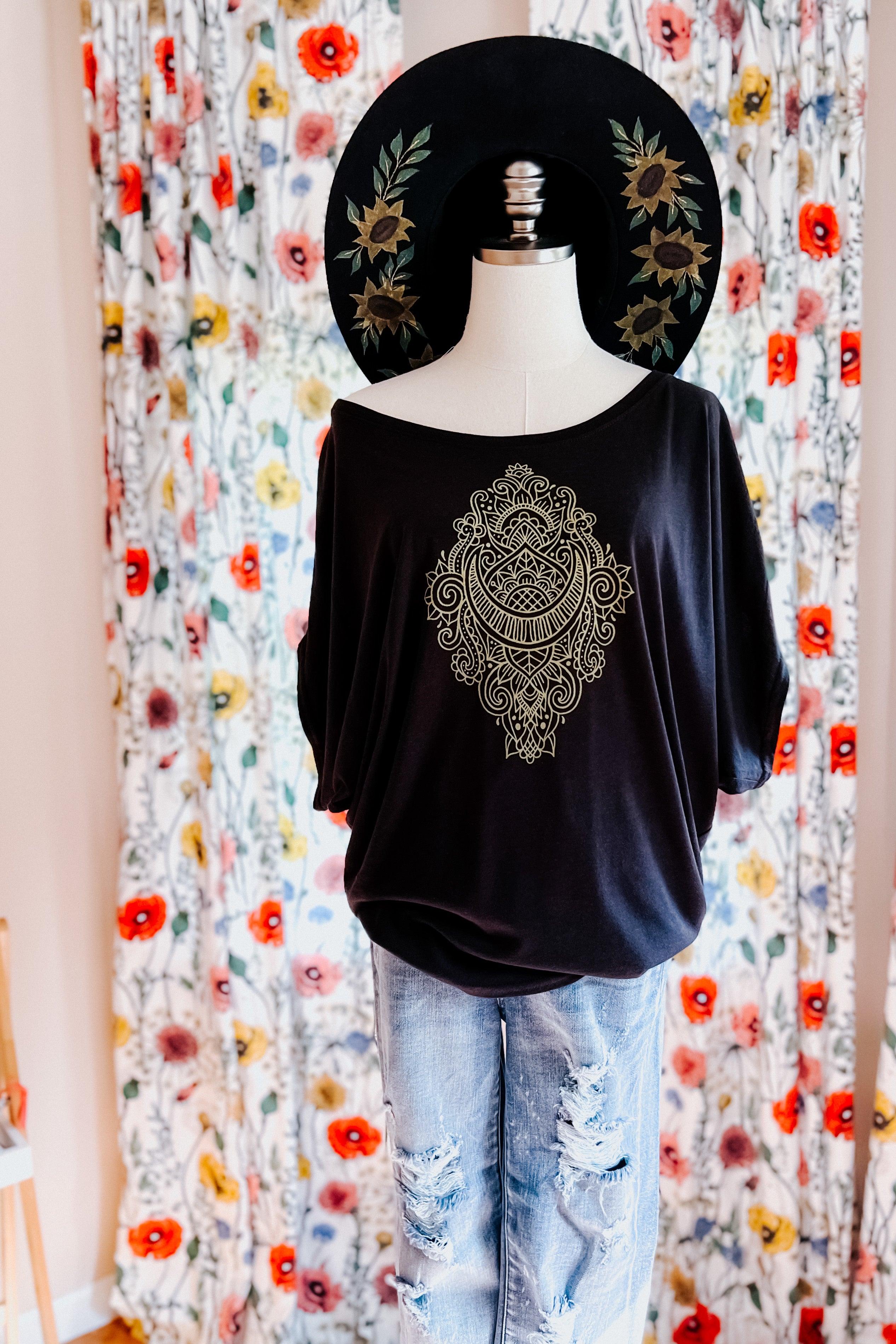 Moon Magic Bamboo Dolman Top - Atomic Wildflower