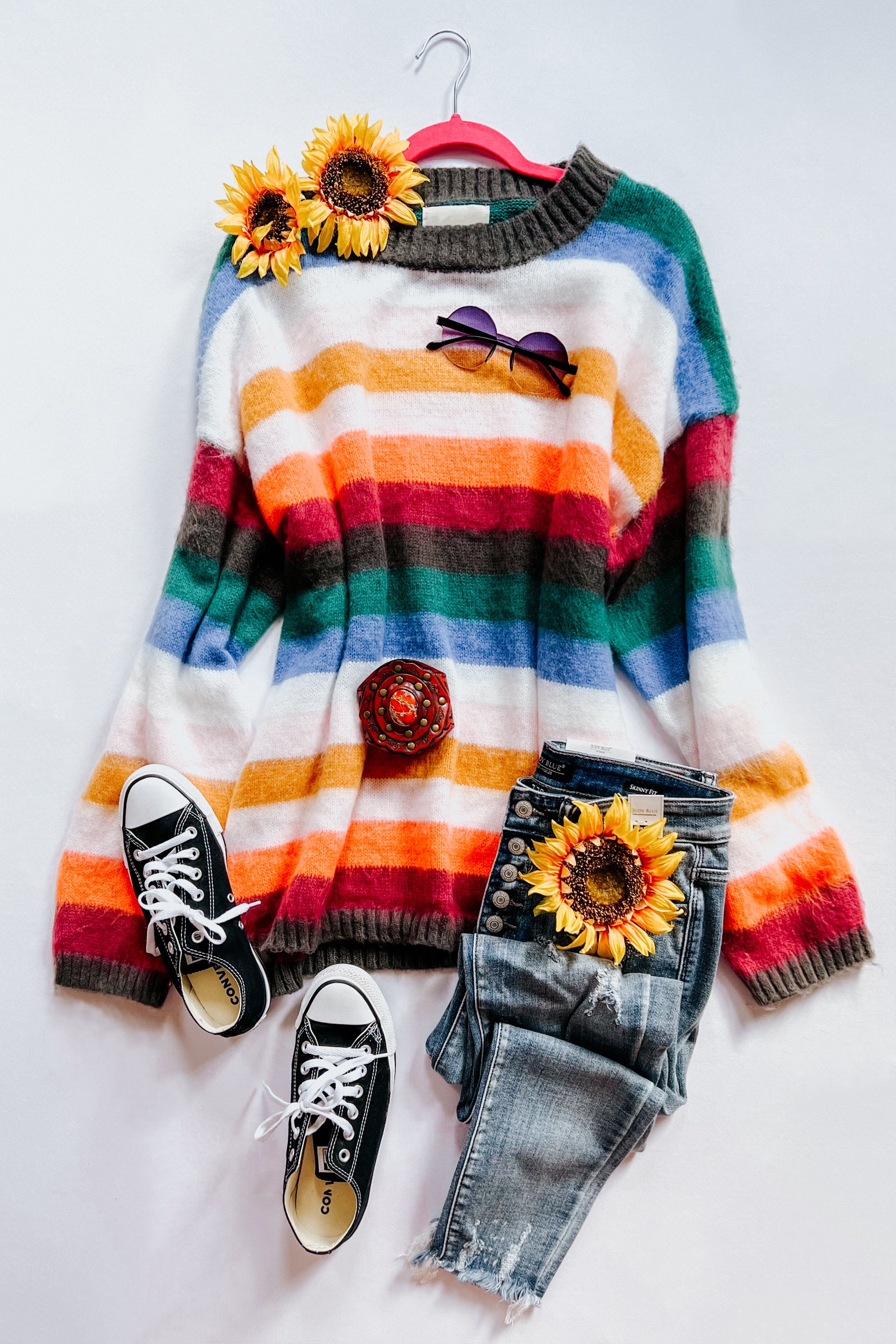 Embrace The Day Multicolor Stripe Soft Knit Sweater