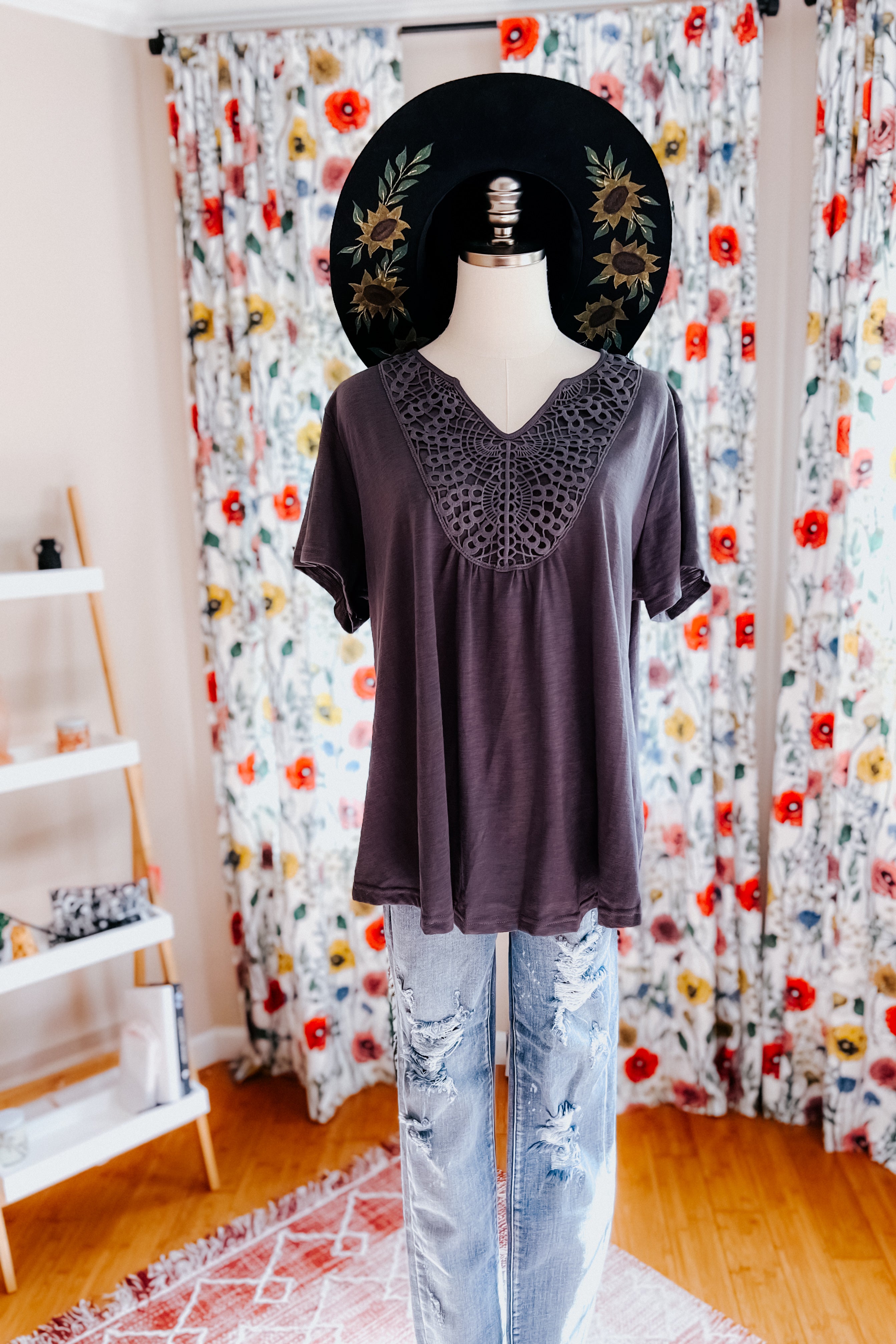 In the Detail Crocheted Accent Top