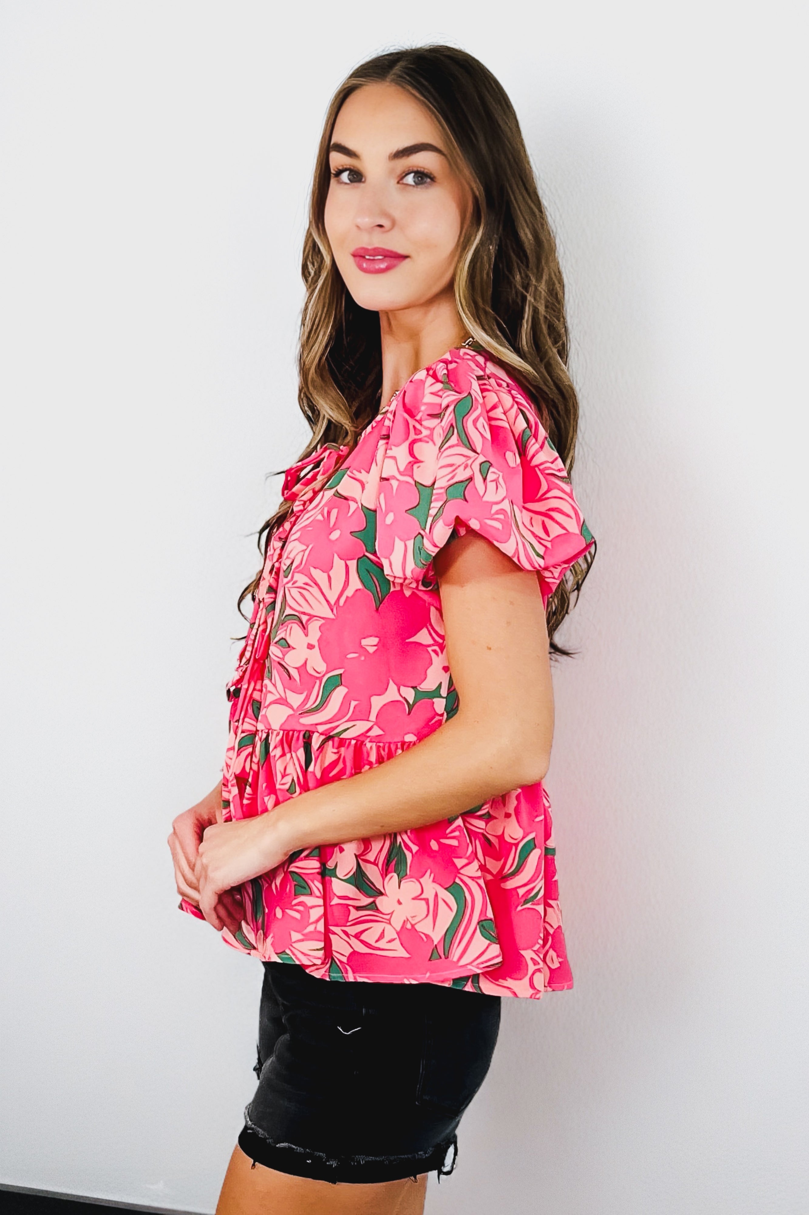 Floral Fling Puff Sleeve Blouse