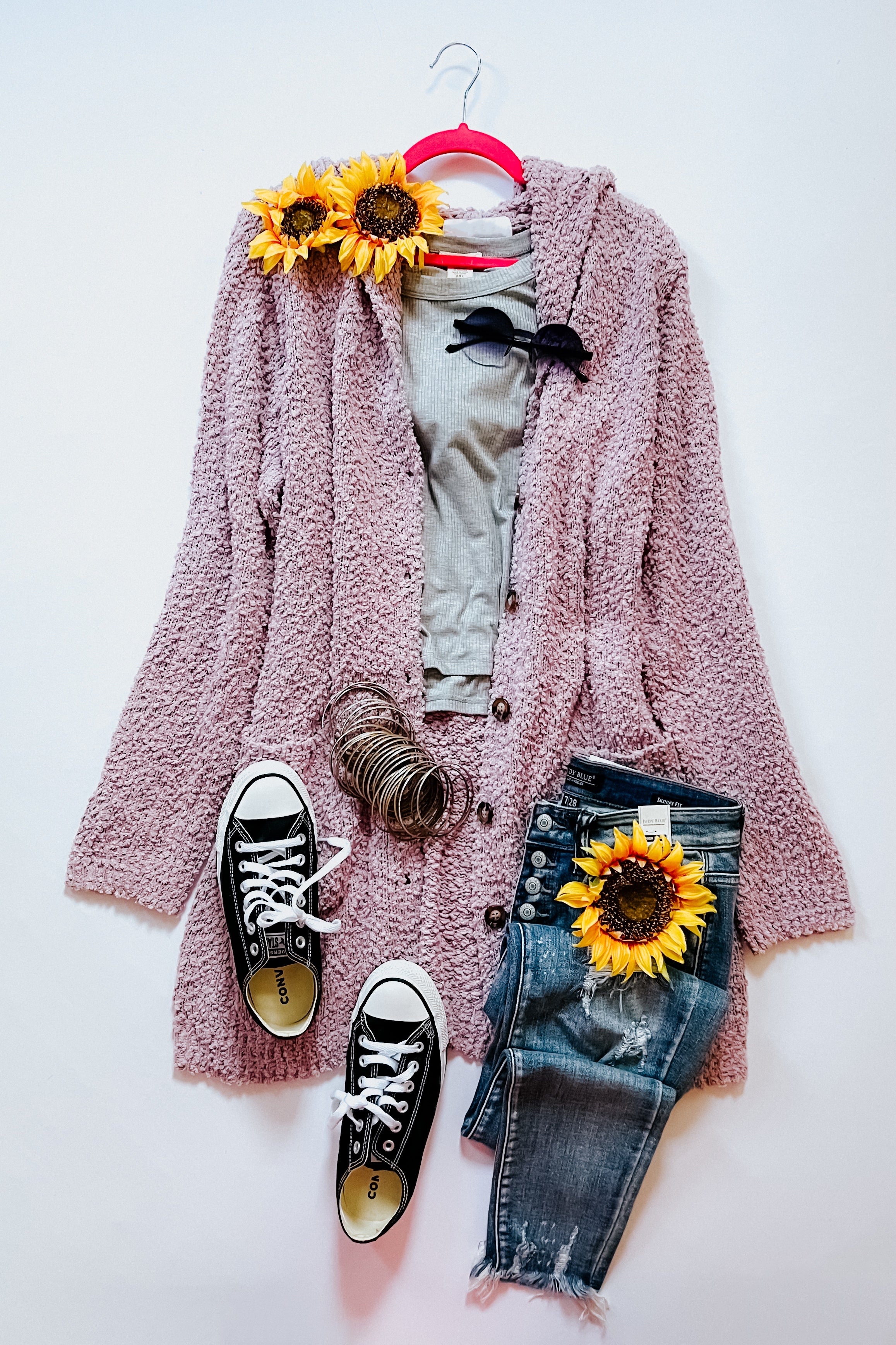 Soft Wisteria Hooded Cardigan