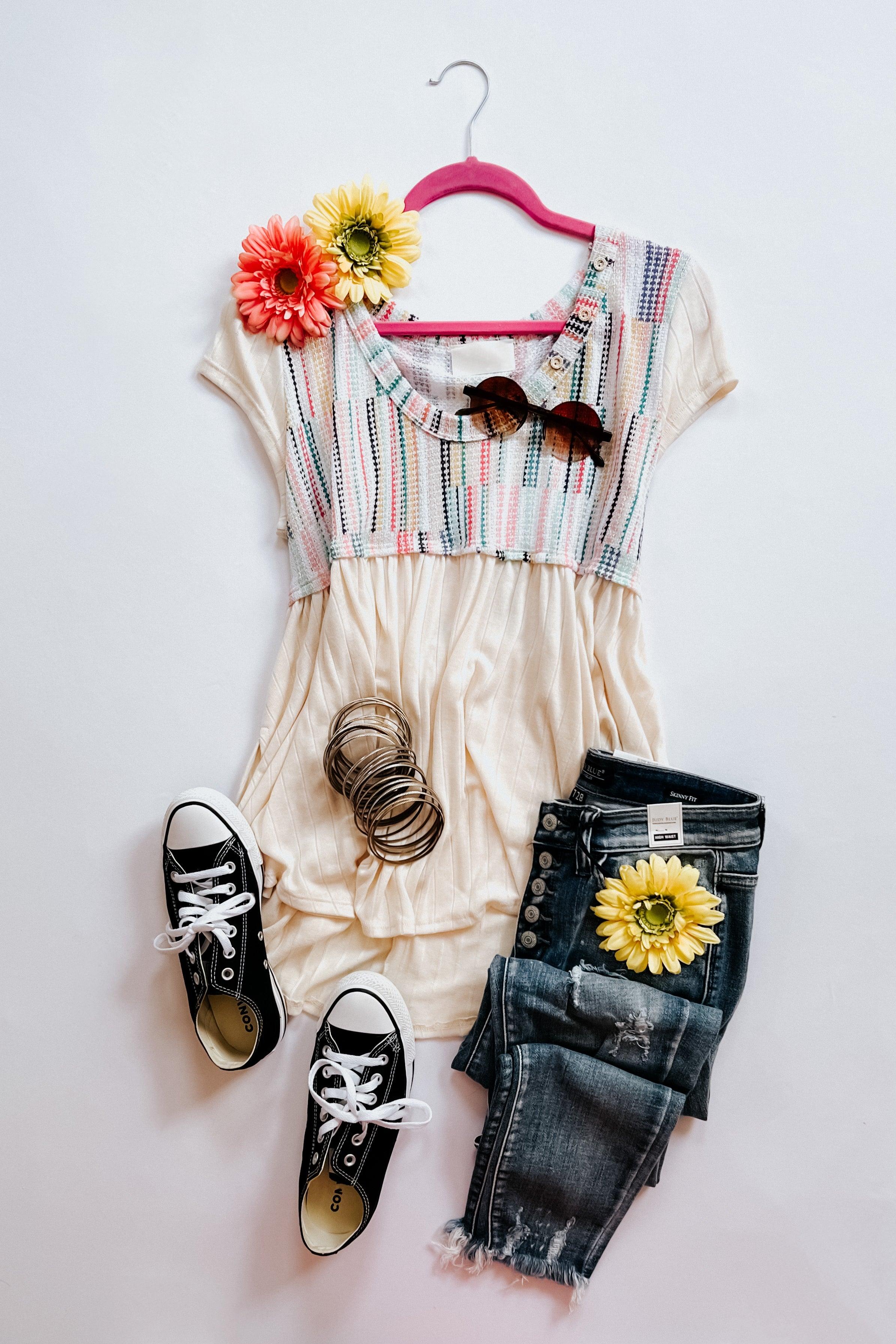 All That I Can Say Babydoll Top - Atomic Wildflower