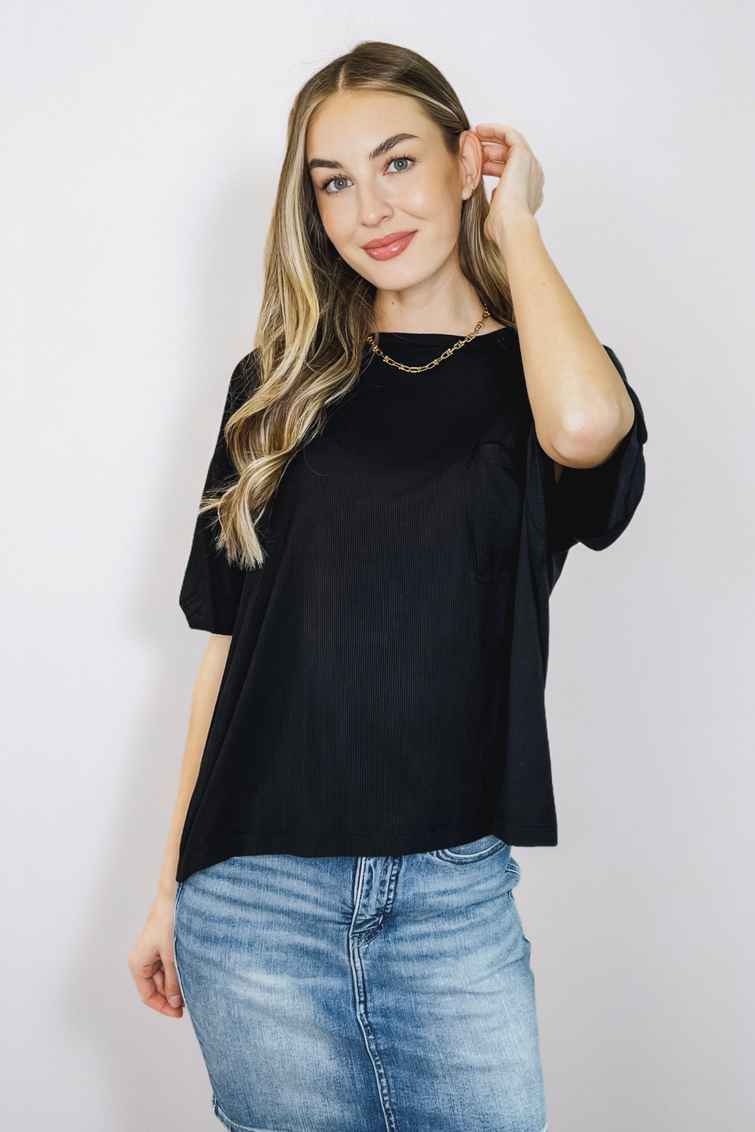 Bare Necessitee Relaxed Tee • Black