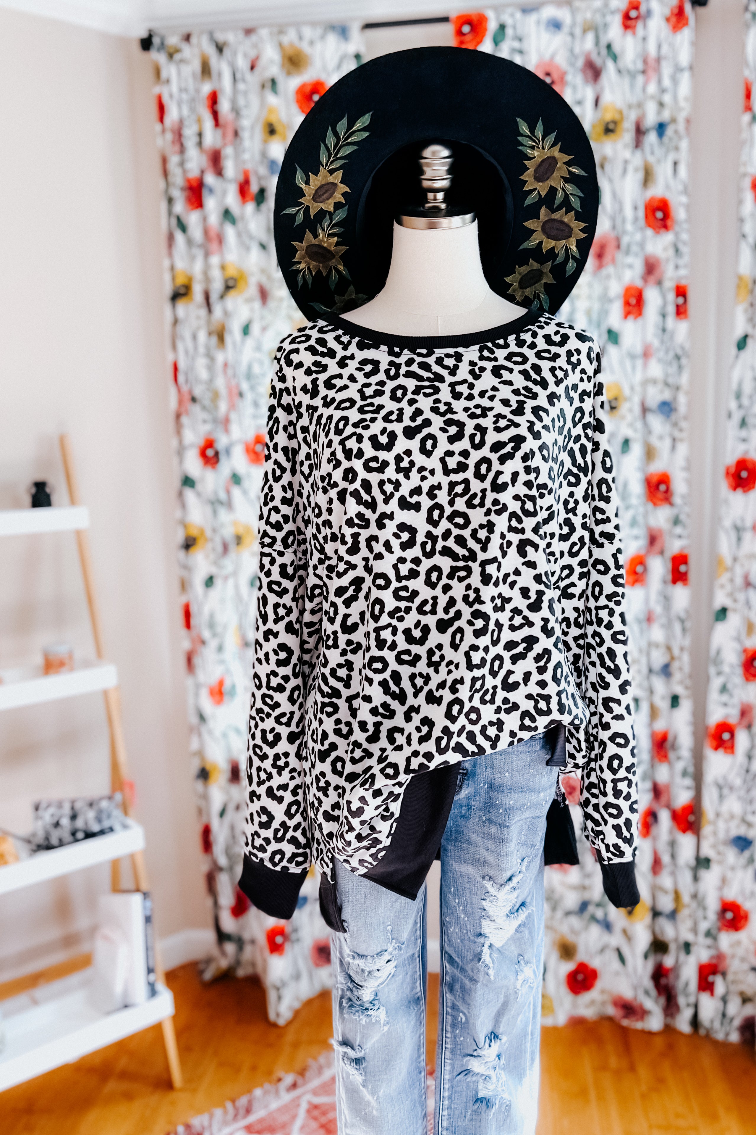 Cozy in Cheetah Pullover Sweatshirt