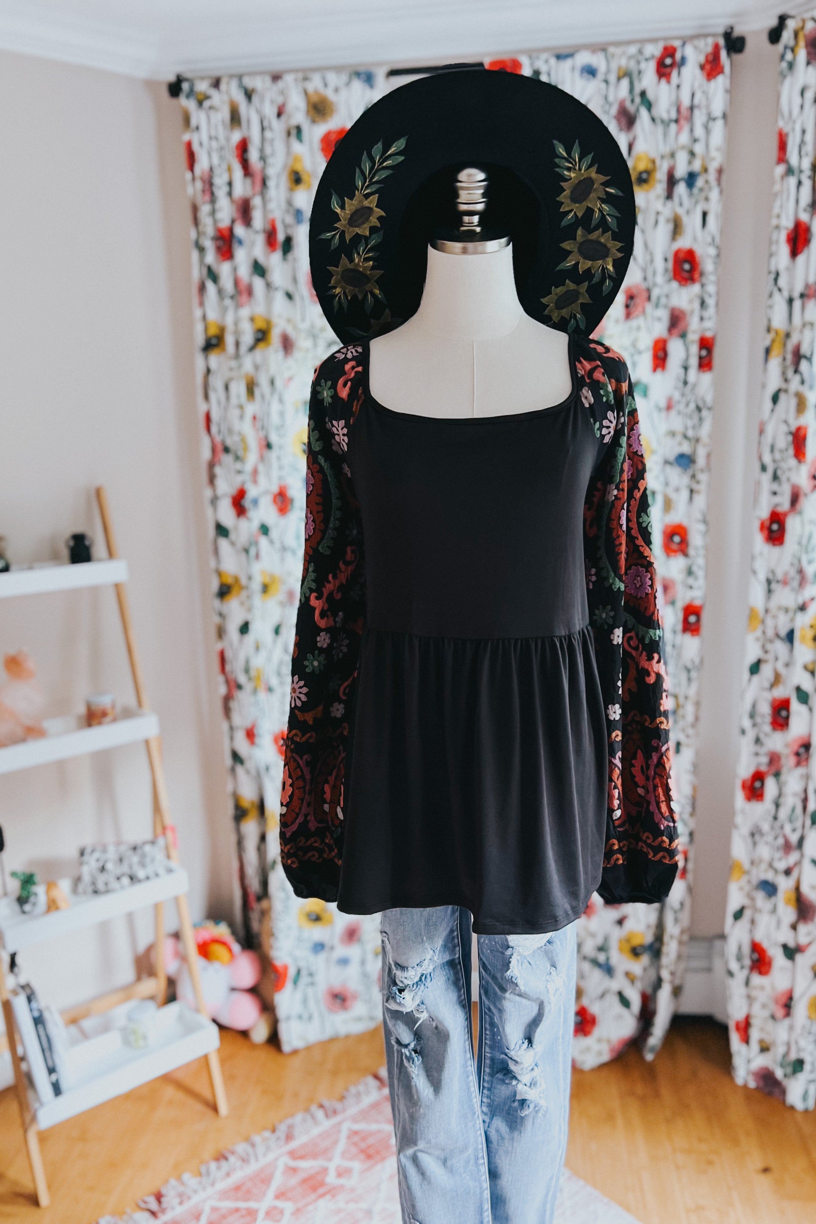 Dueling Dreams Border Print Blouse