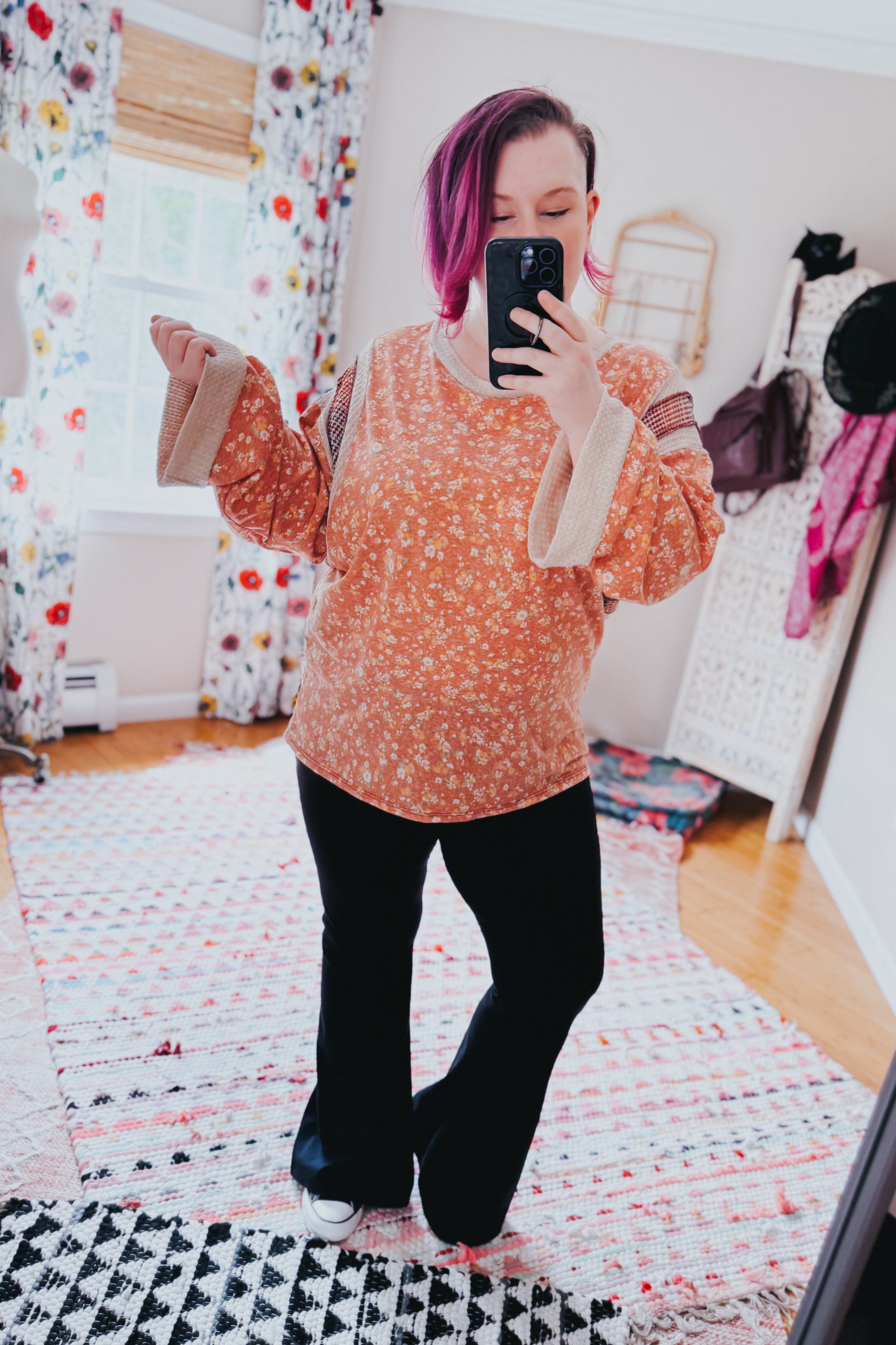 In the Flower Fields Floral Top