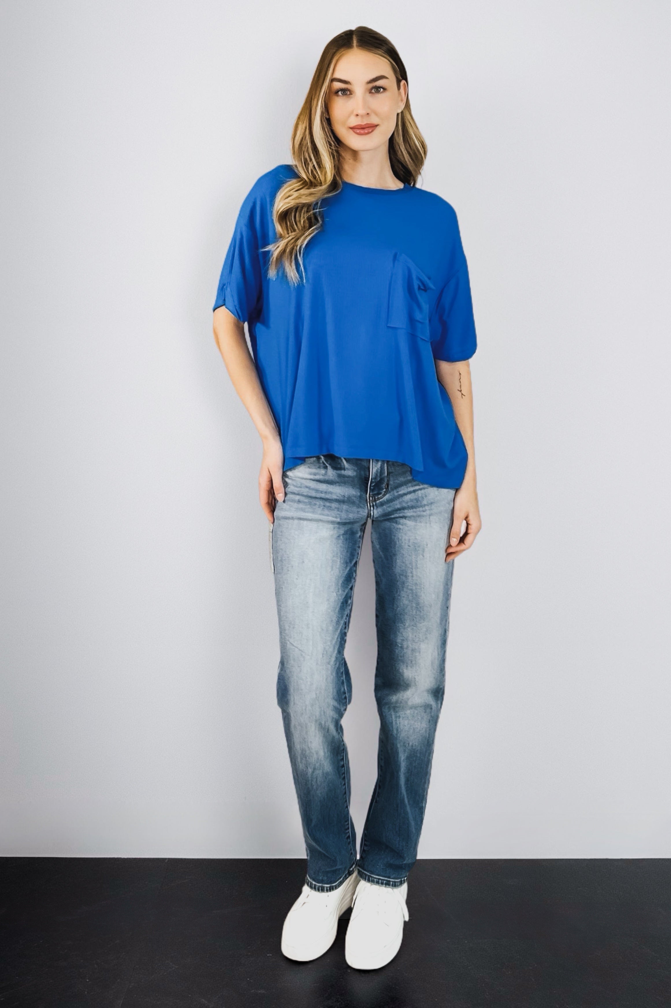 Bare Necessitee Relaxed Tee • Ocean Blue
