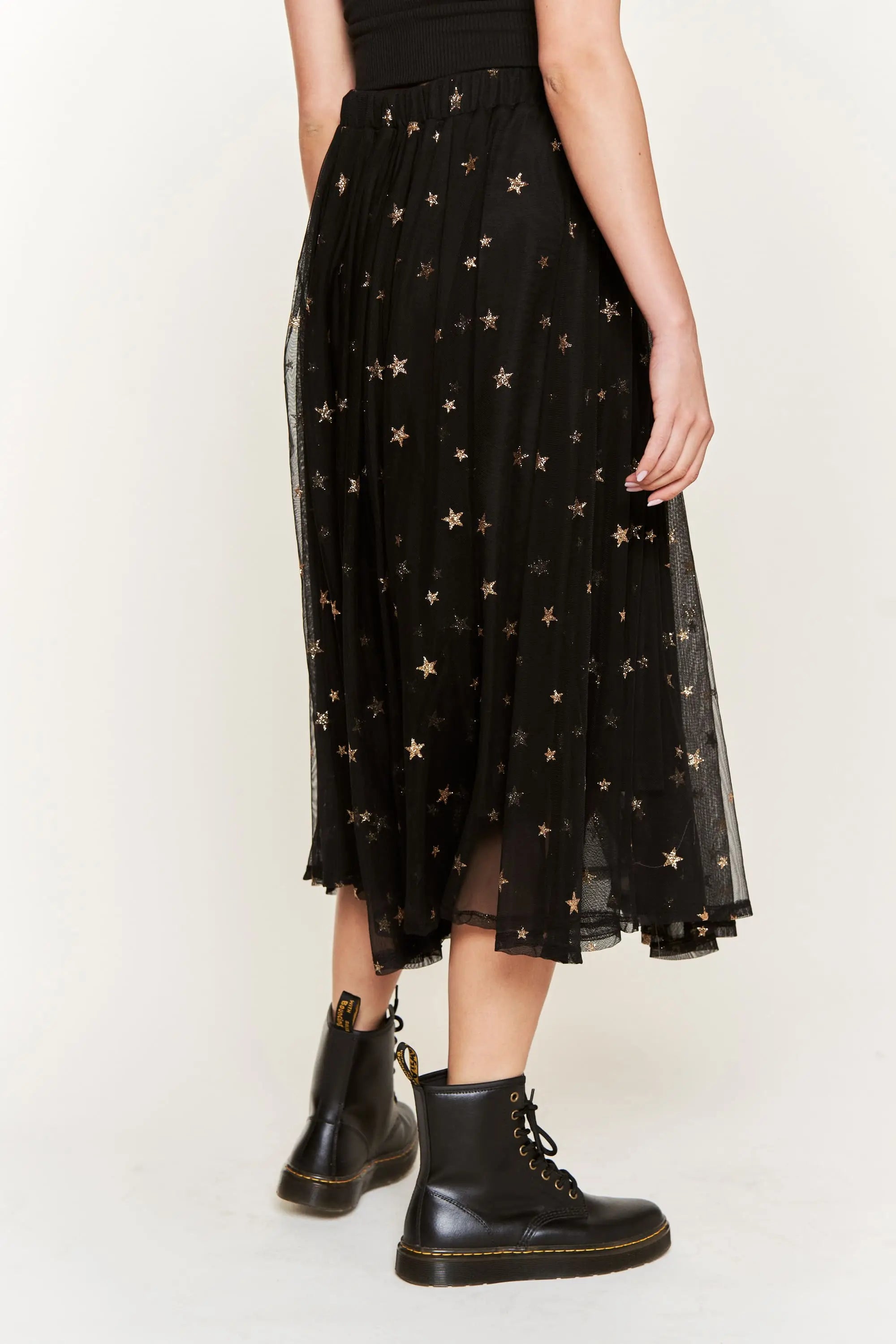 Star Crossed Chiffon Midi Skirt - Atomic Wildflower