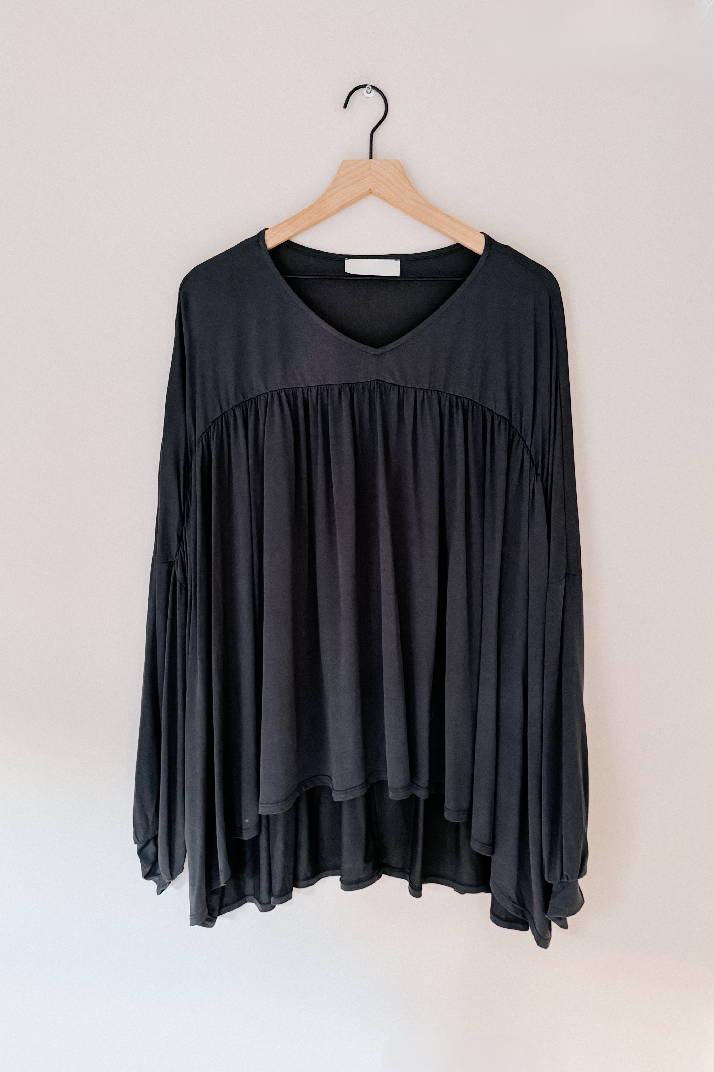 In This Groove Modal Knit Top • Charcoal