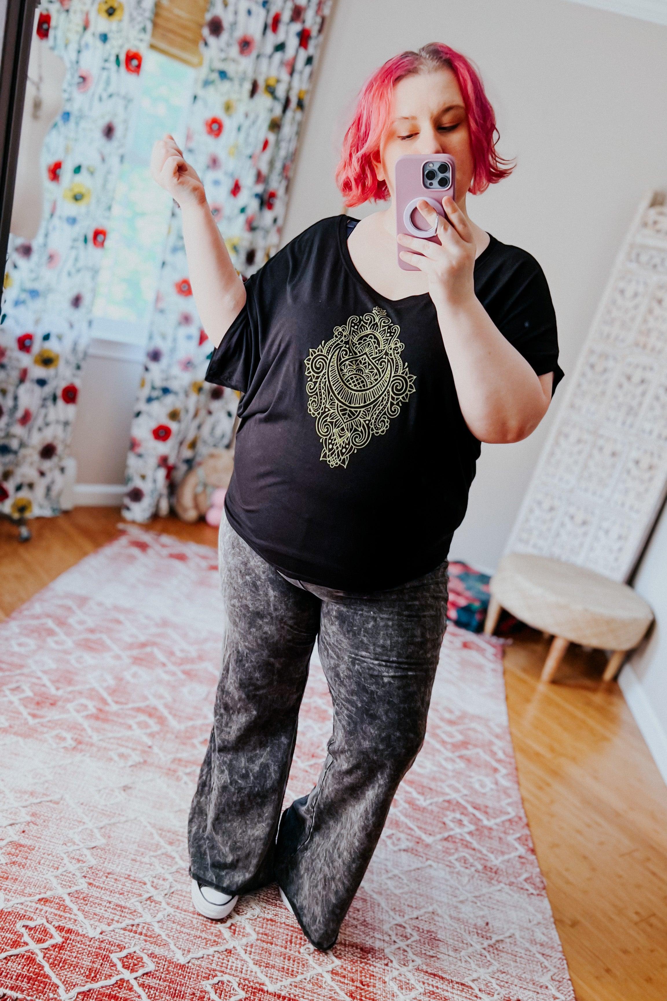 Moon Magic Bamboo Dolman Top - Atomic Wildflower