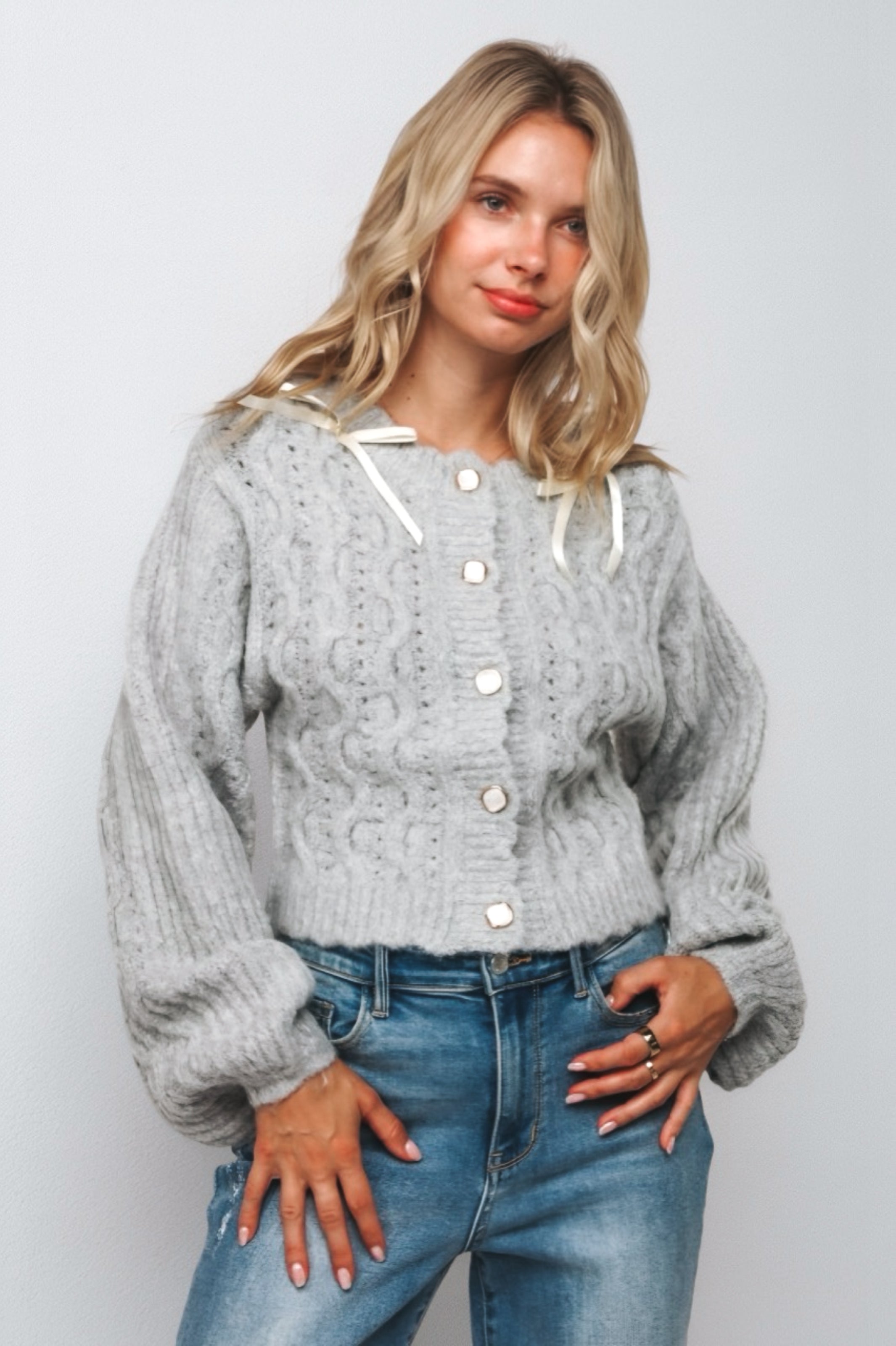 Winter Belle Button Down Sweater