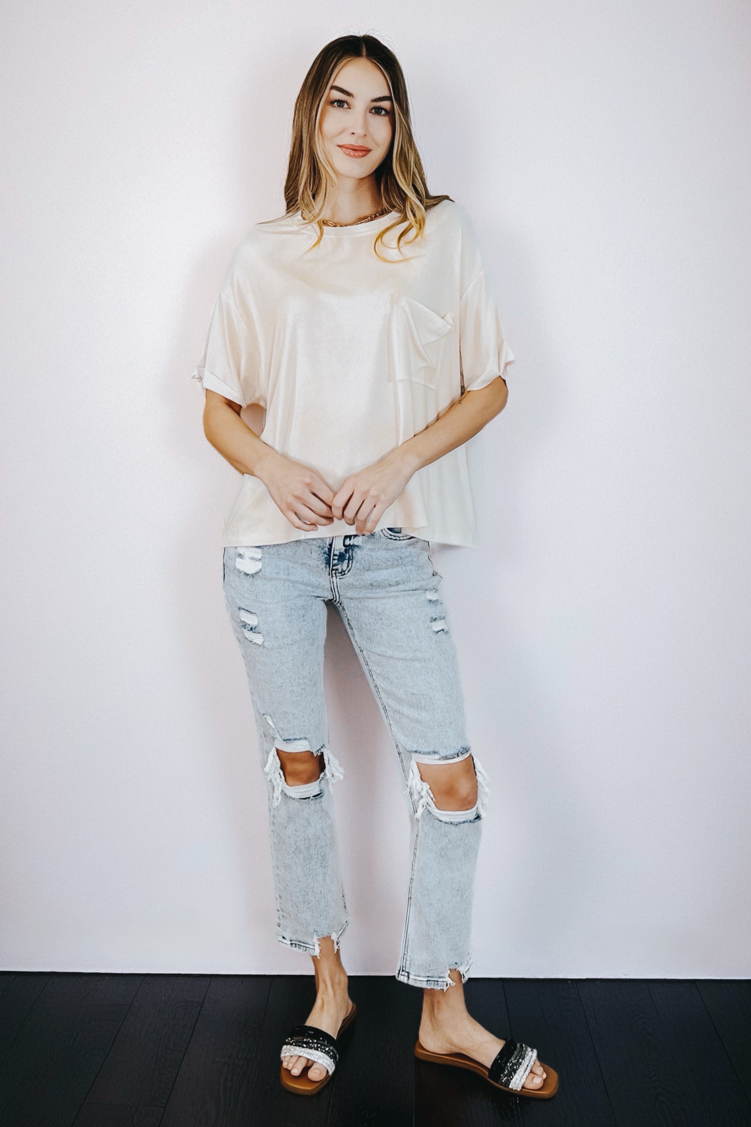 Bare Necessitee Relaxed Tee • Sand Beige