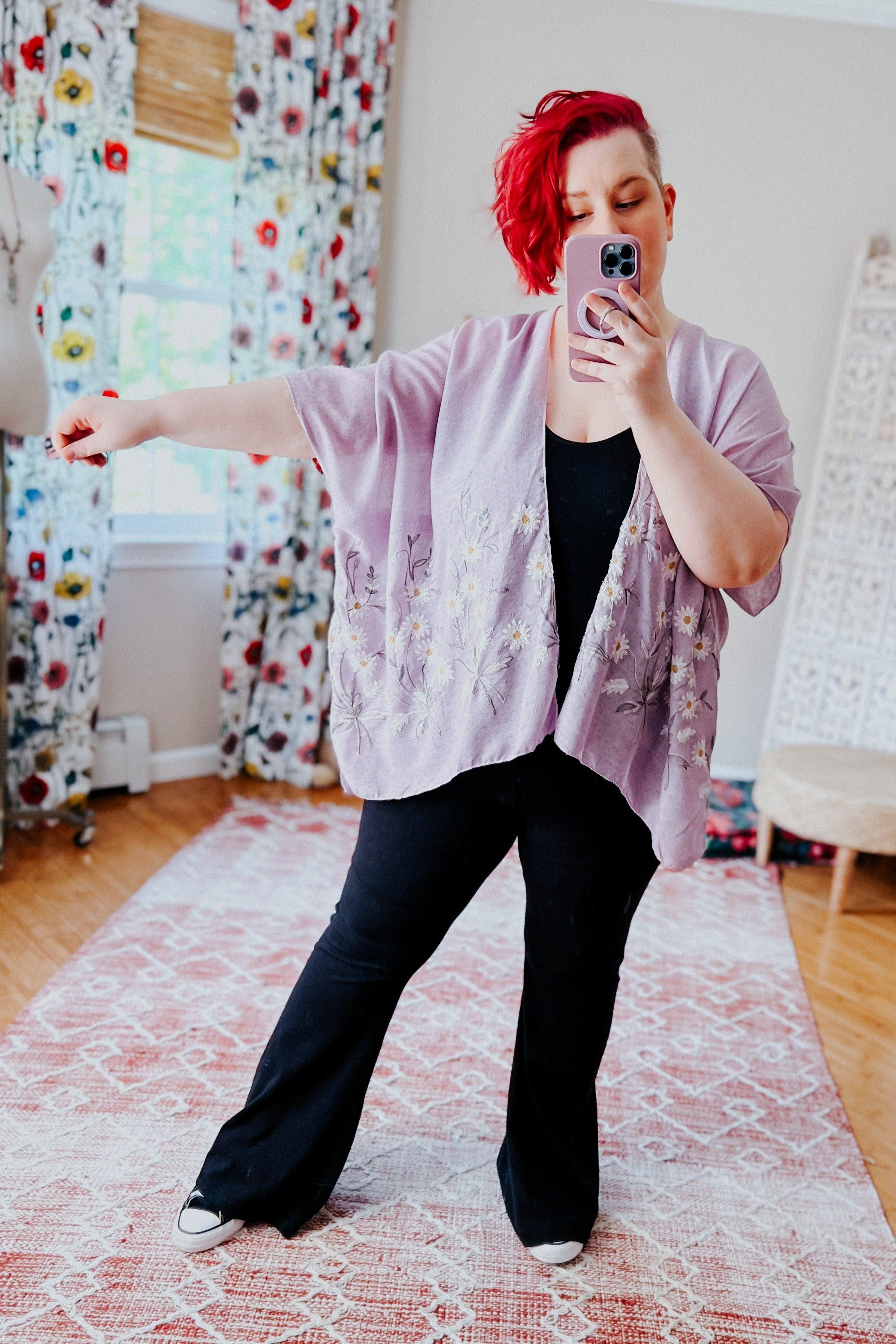 Daisy Mae Kimono Shawl - Atomic Wildflower
