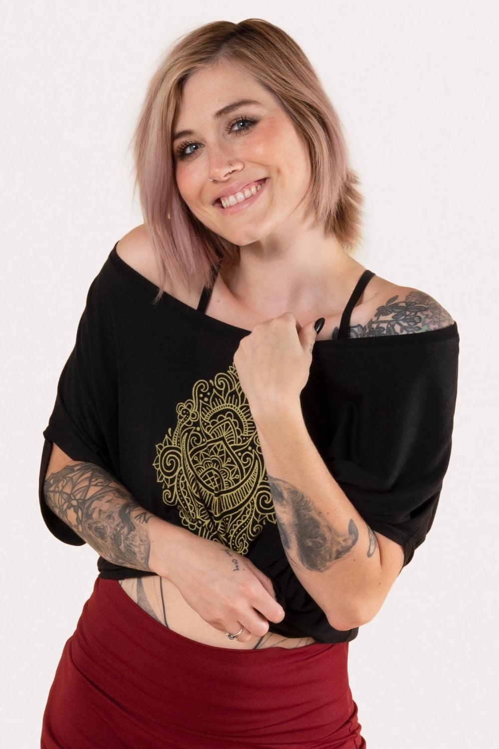 Moon Magic Bamboo Dolman Top - Atomic Wildflower