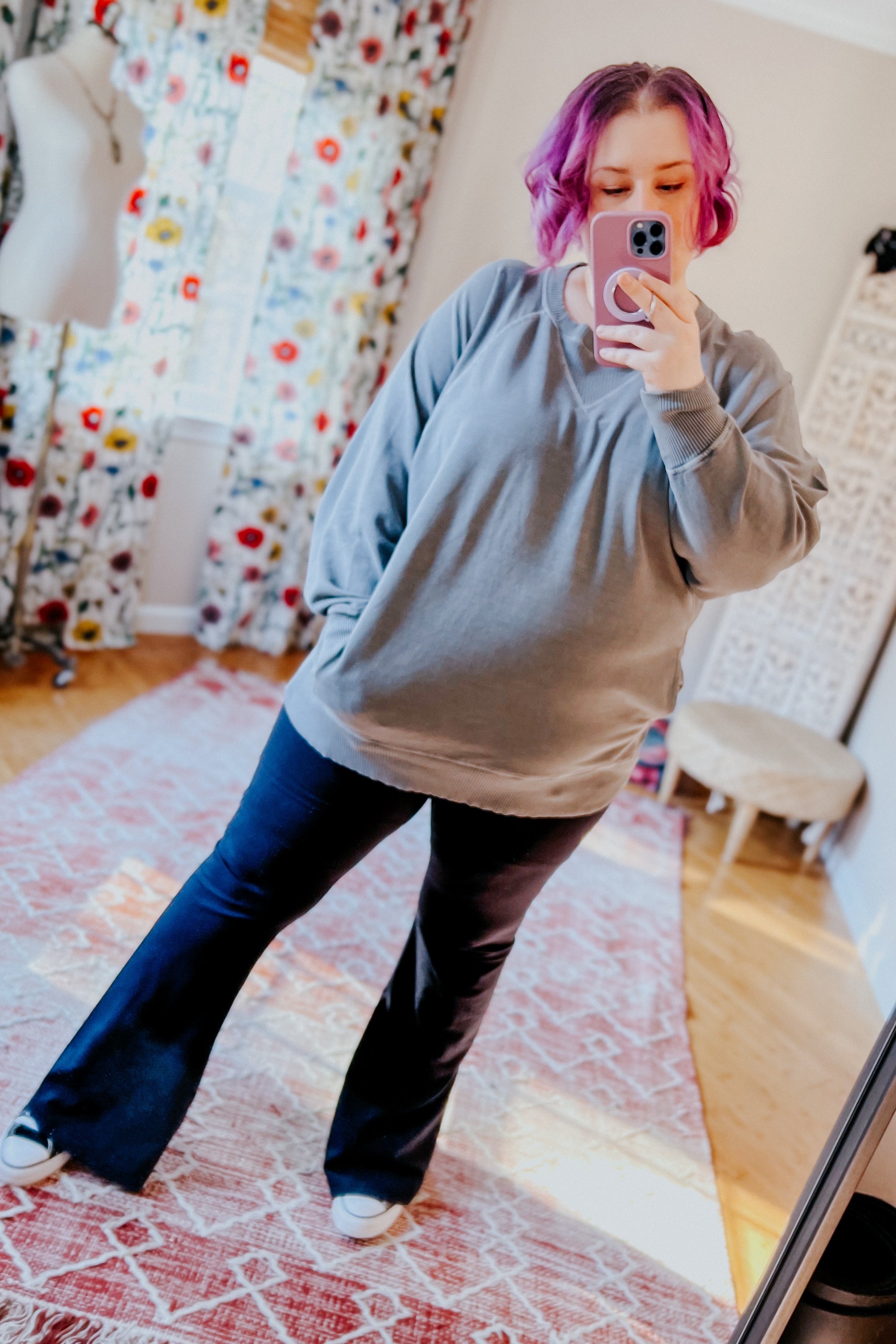 Let's Get Cozy Washed French Terry Pullover
