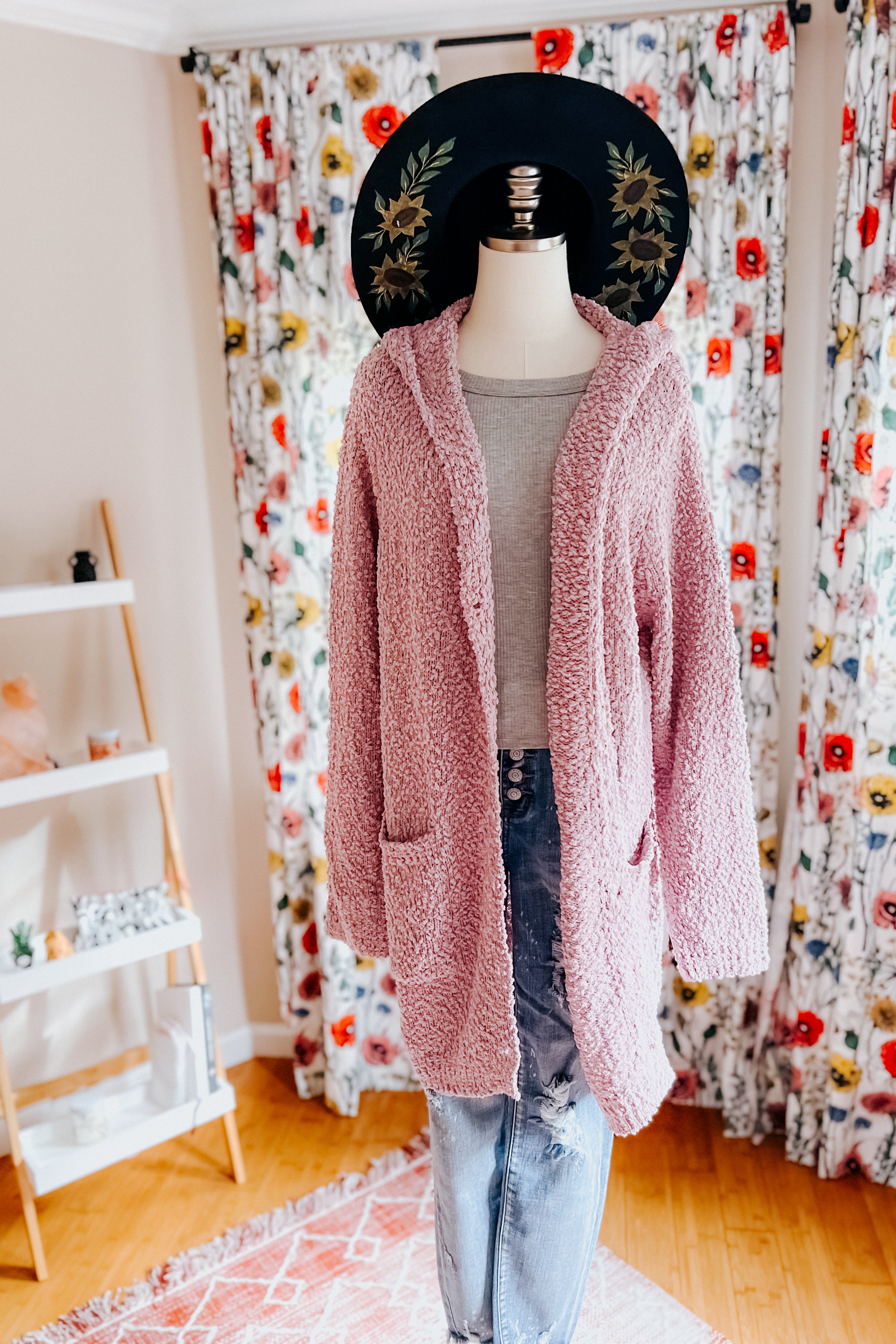 Soft Wisteria Hooded Cardigan