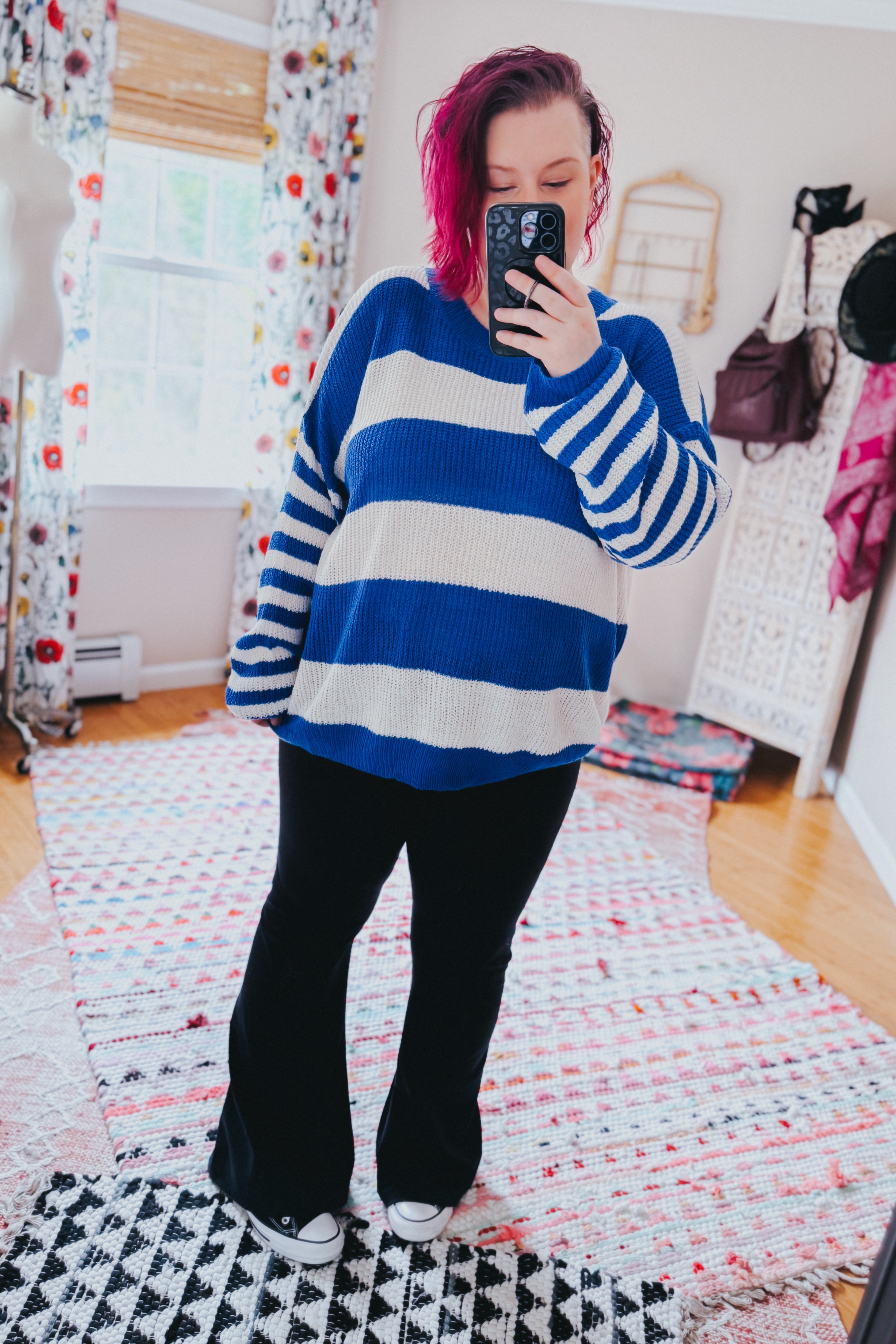 Casual Chaos Drop Shoulder Sweater • Royal Blue