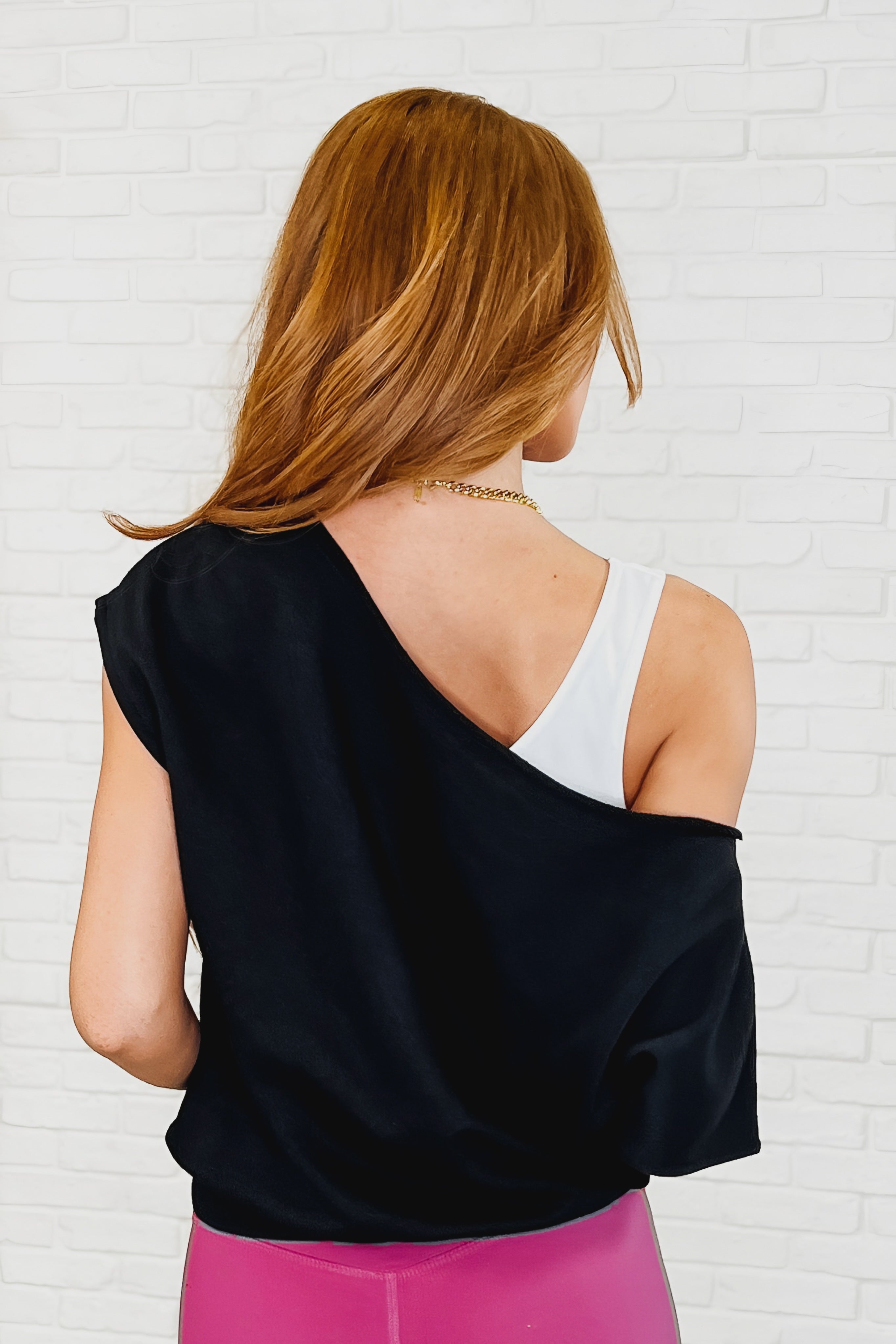 Pilates Princess Off Shoulder Top • Black