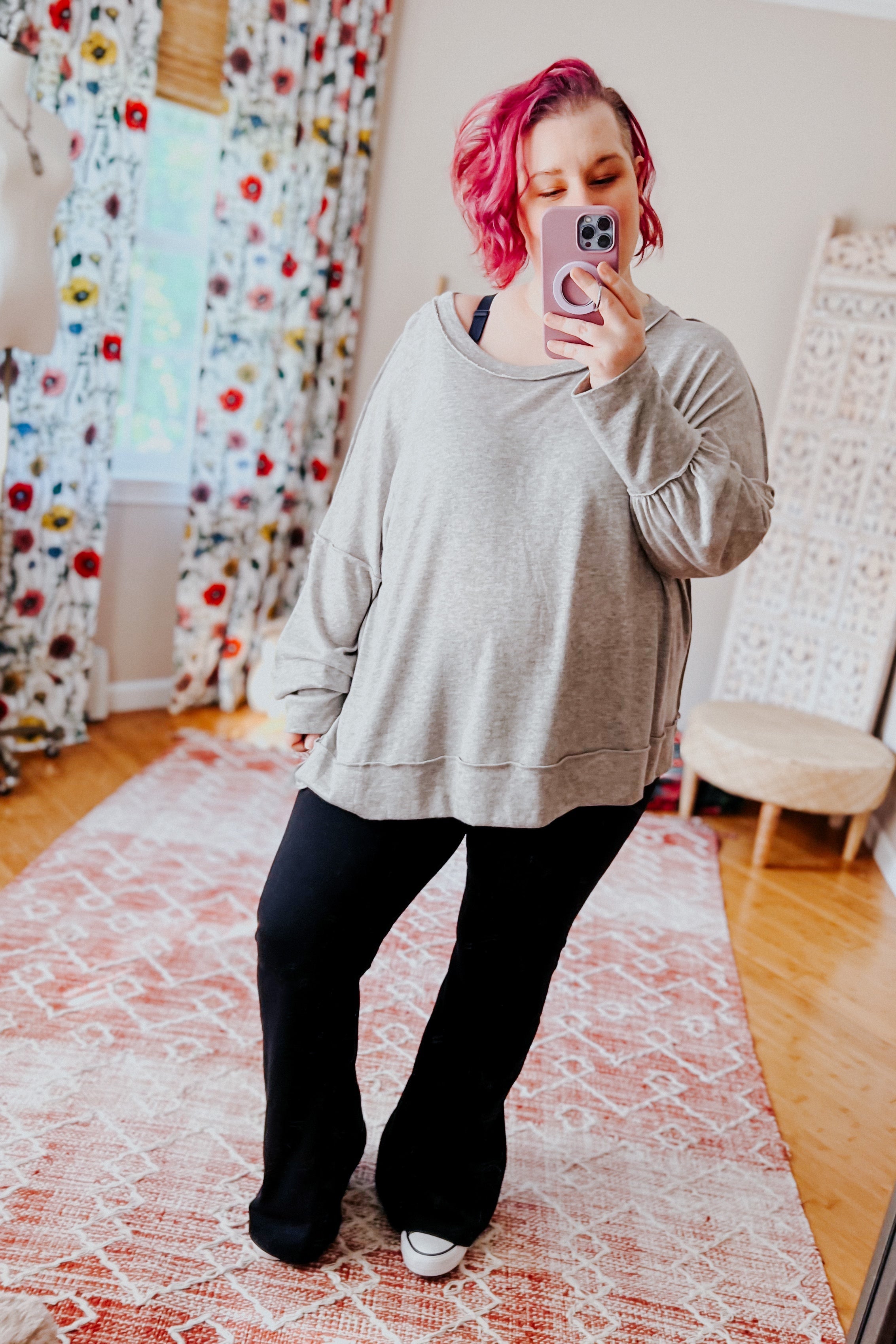 Through & Through Bubble Sleeve Outseam Top