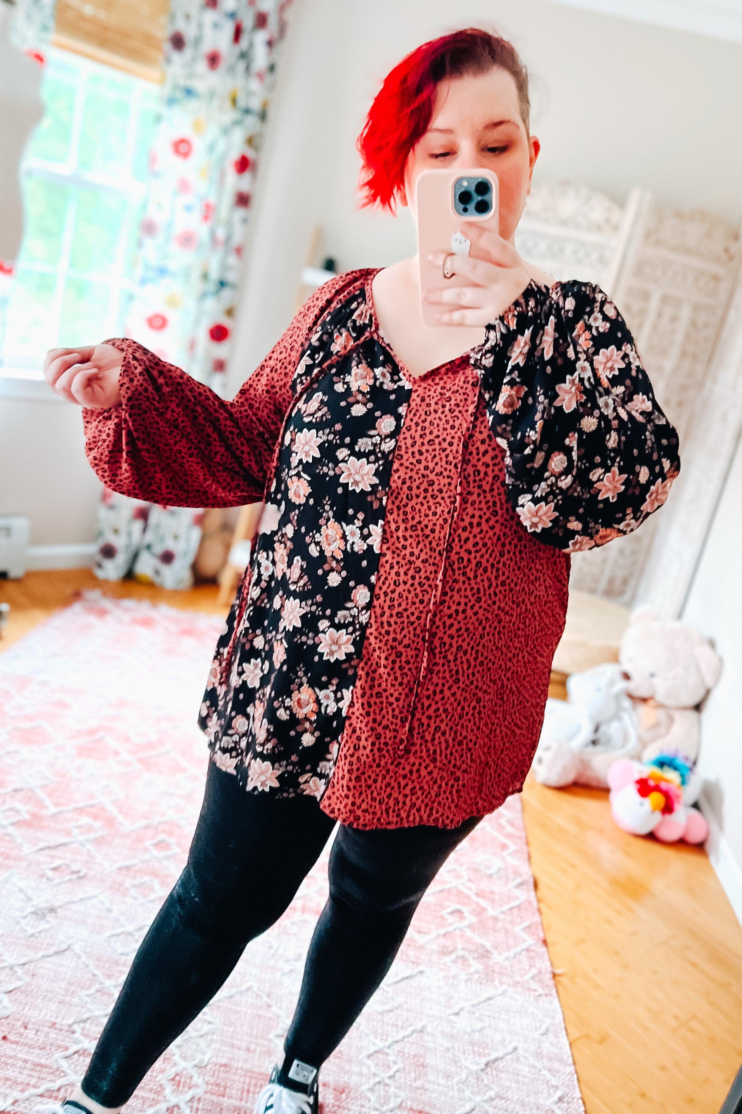 Wildflower Pattern Block Top - Atomic Wildflower
