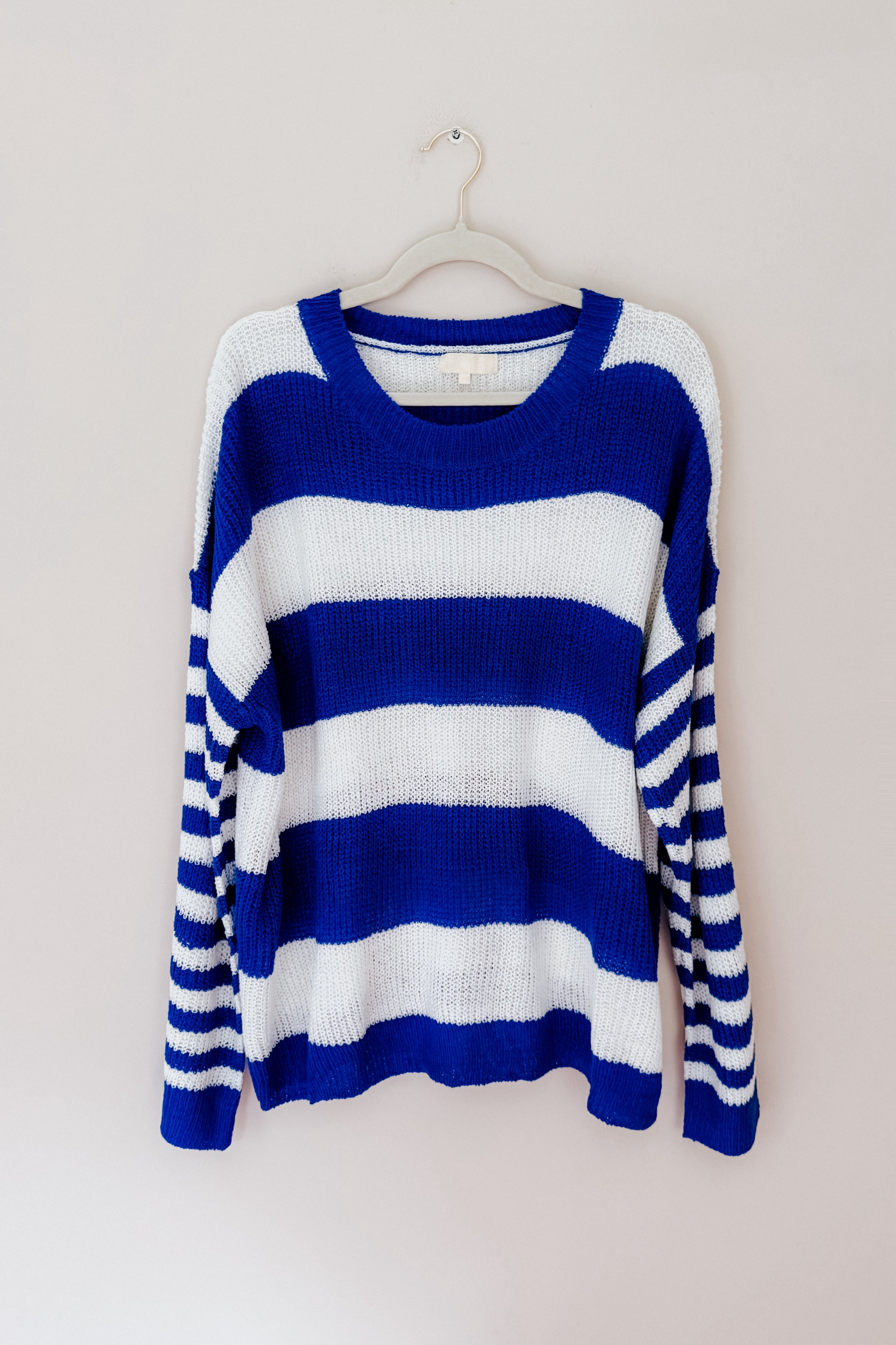 Casual Chaos Drop Shoulder Sweater • Royal Blue