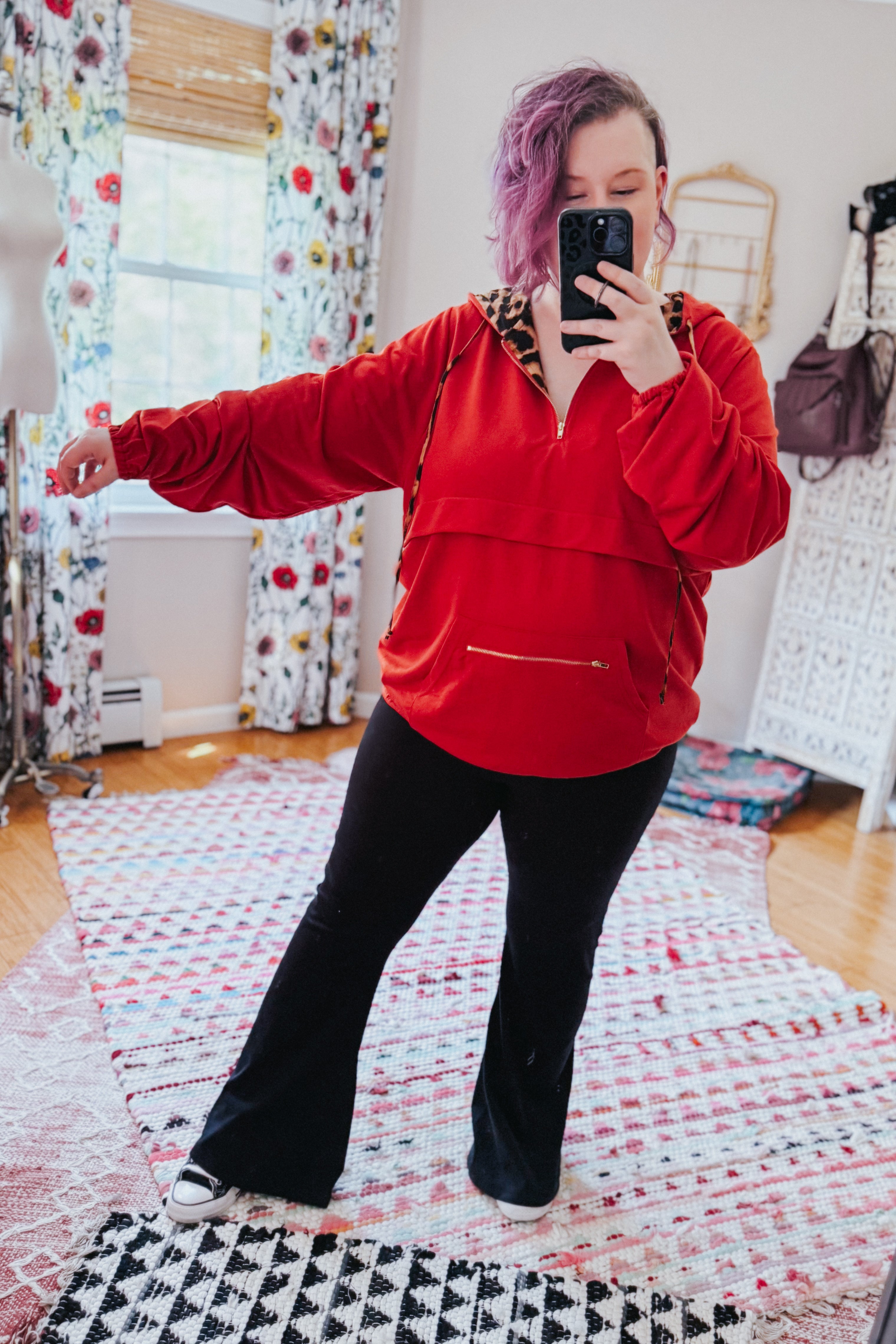 Bold Moves Peekaboo Leopard Pullover