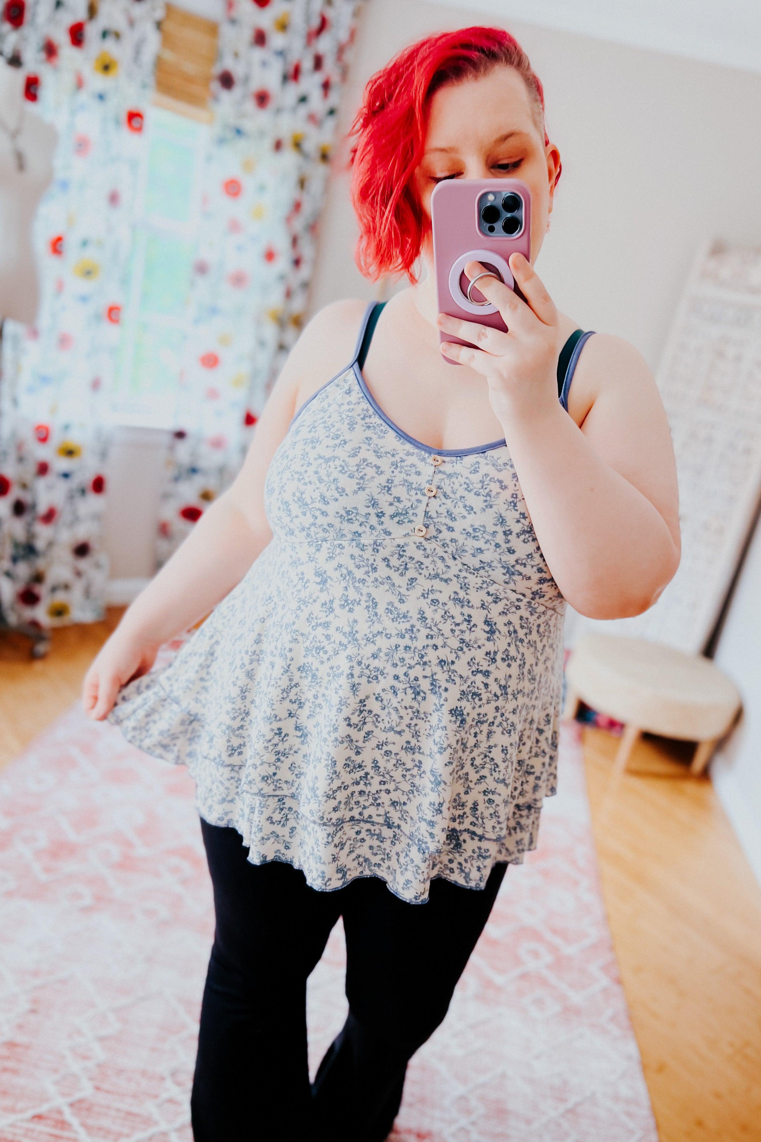 Sundown Floral Babydoll Top - Atomic Wildflower