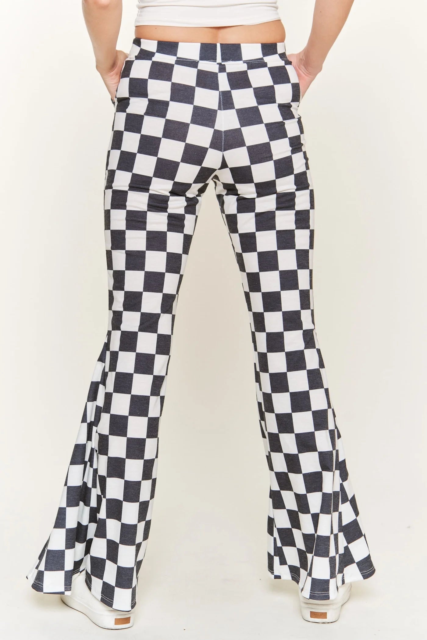Fast As You Can Flared Pants • Black & White - Atomic Wildflower
