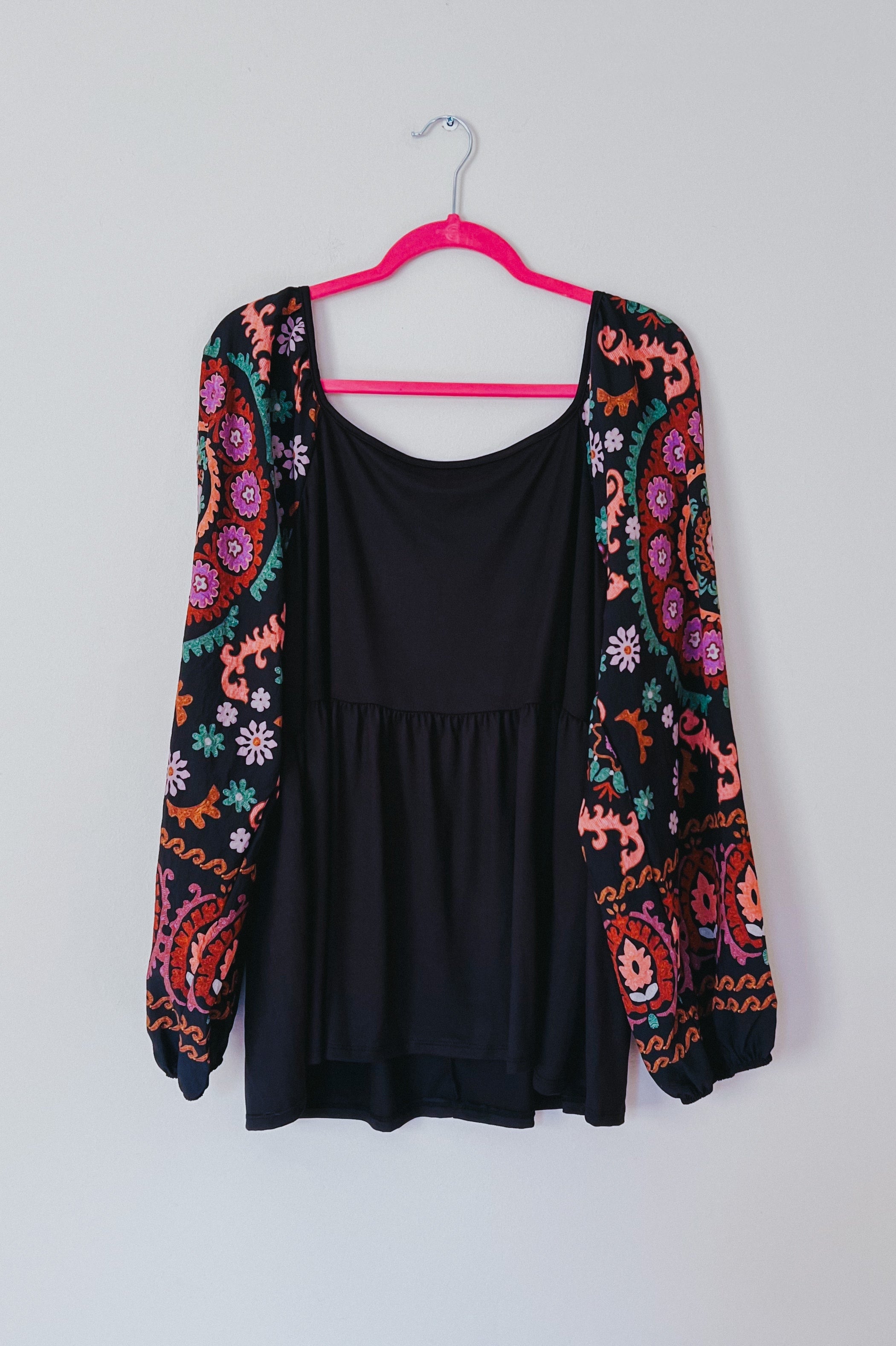 Dueling Dreams Border Print Blouse