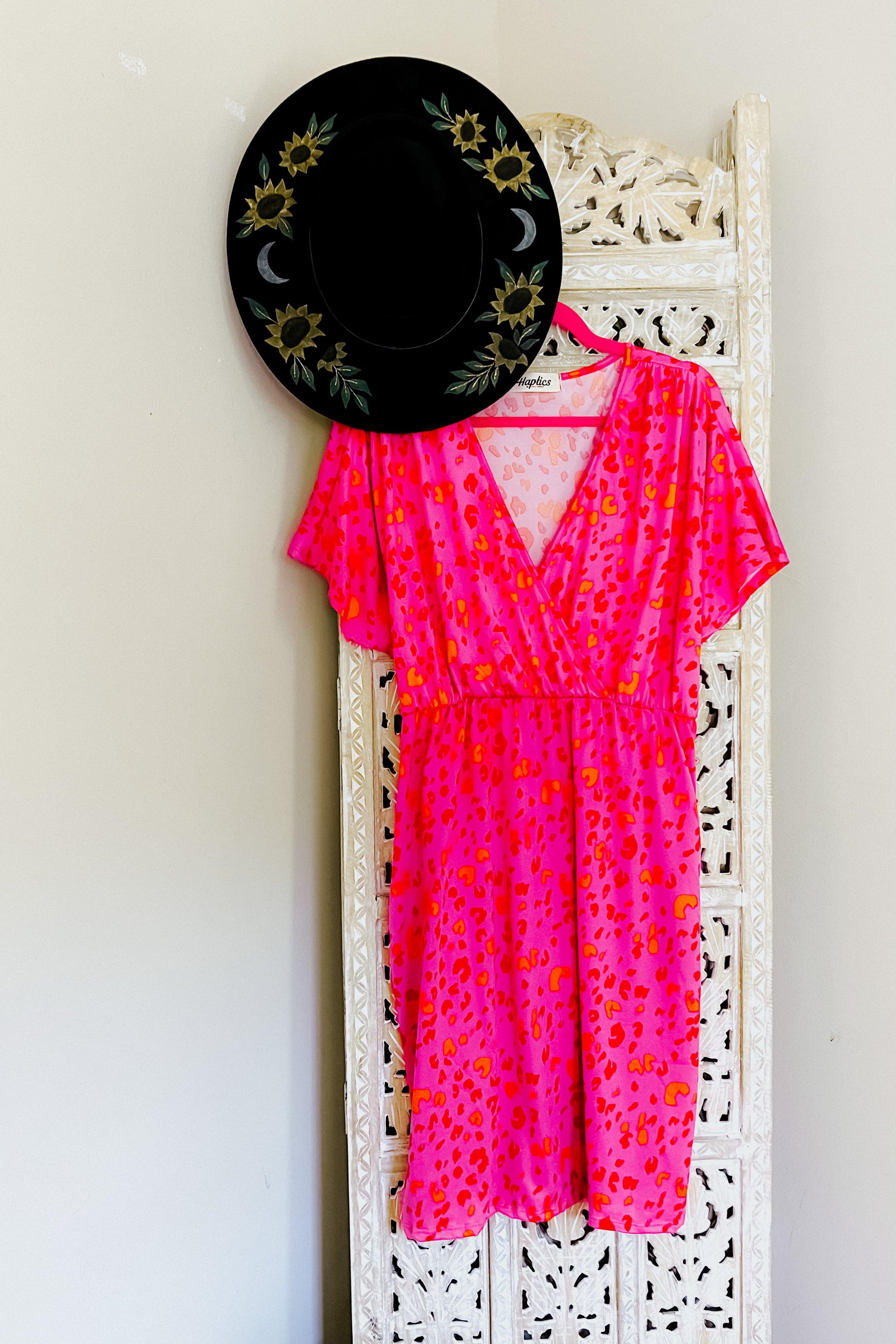 Love High Surplice V Neck Dress - Atomic Wildflower