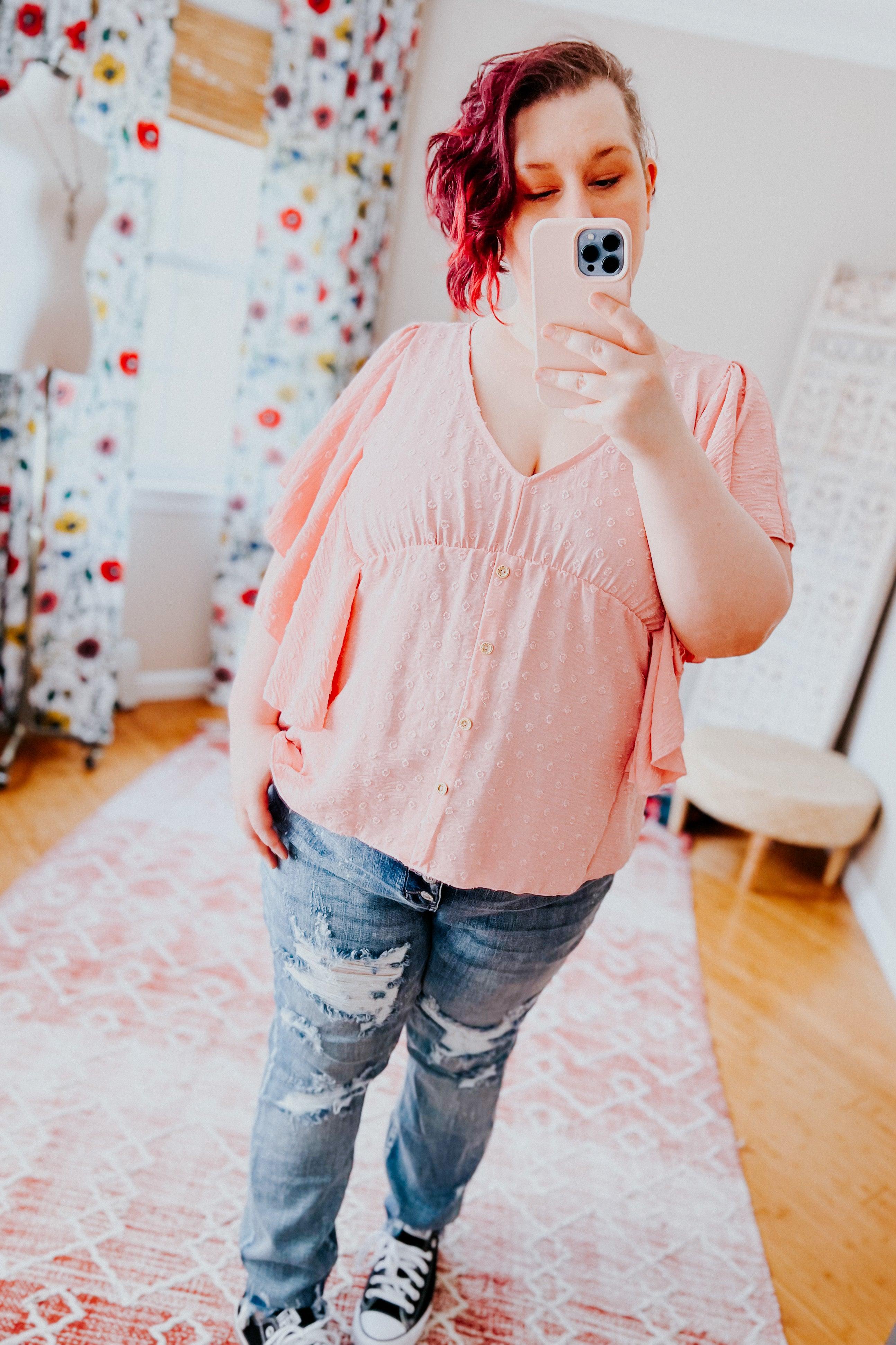 Big Love Swiss Dot Woven Top - Atomic Wildflower