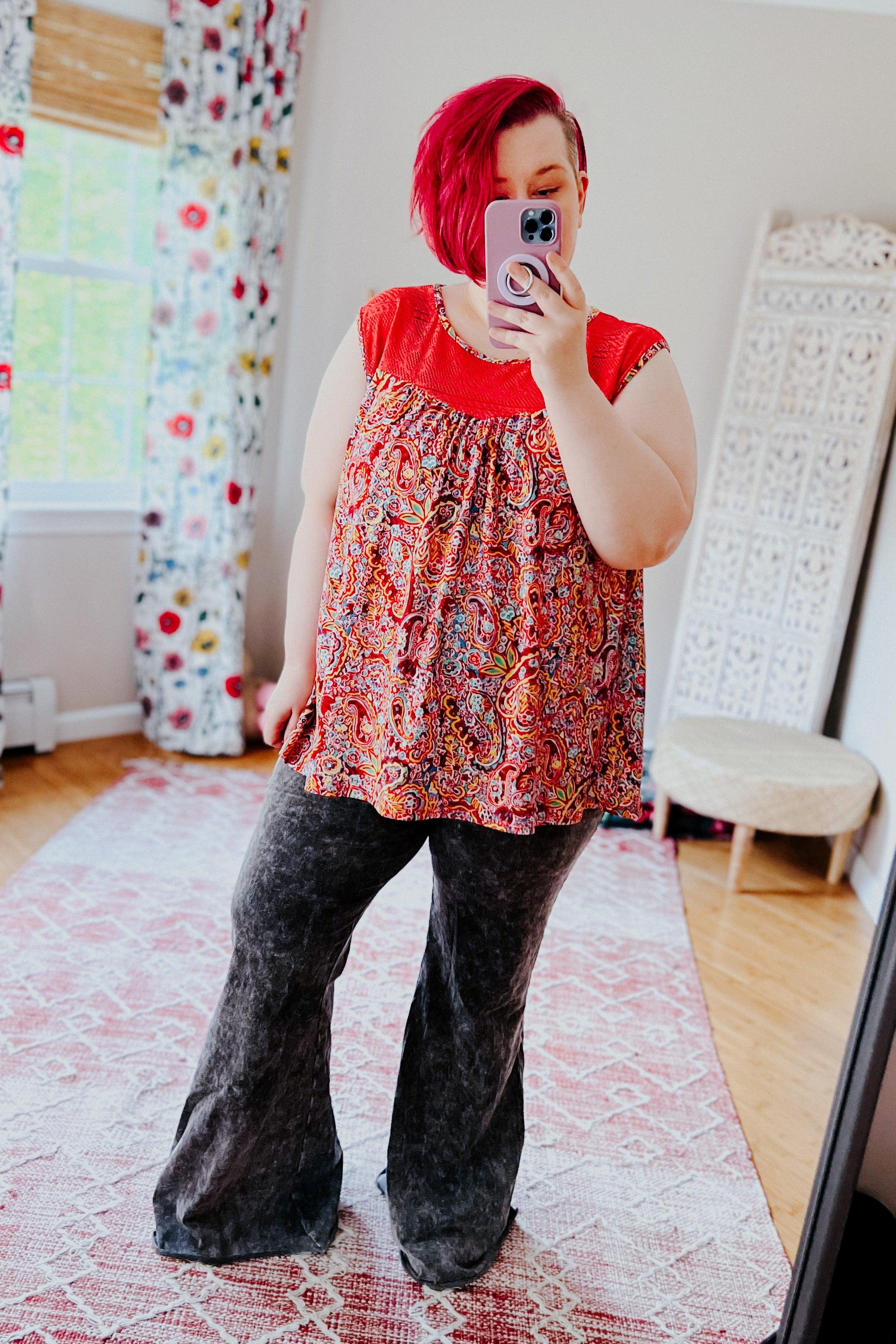 Plenty Of Love Paisley Print Tank Top - Atomic Wildflower